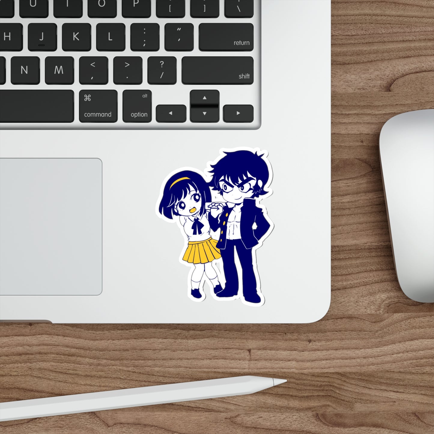 Devilman Crybaby Waterproof Sticker - Chibi Akira and Miki Manga Premium Vinyl Decal