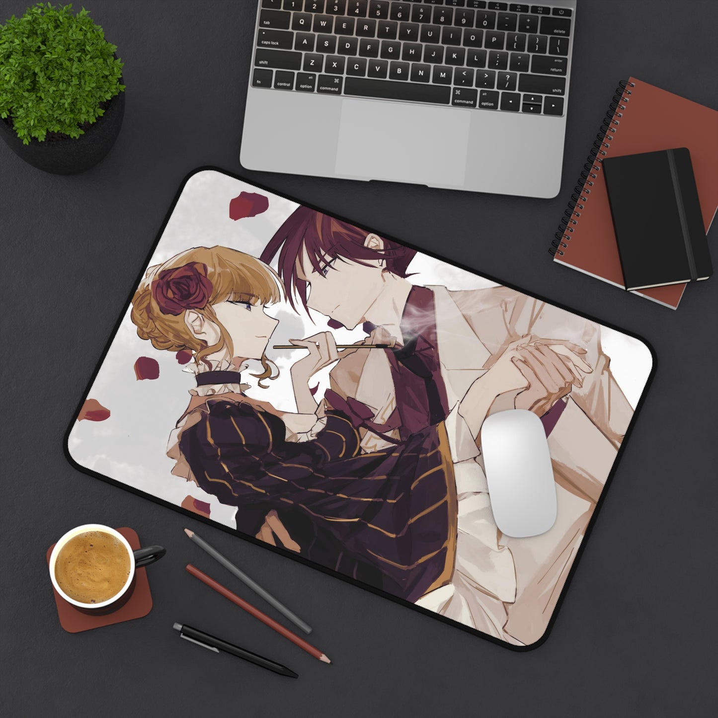 Umineko When They Cry Desk Mat - Beatrice and Battler Ushiromiya Gaming Mousepad - Non Slip Visual Novel Dojin Playmat