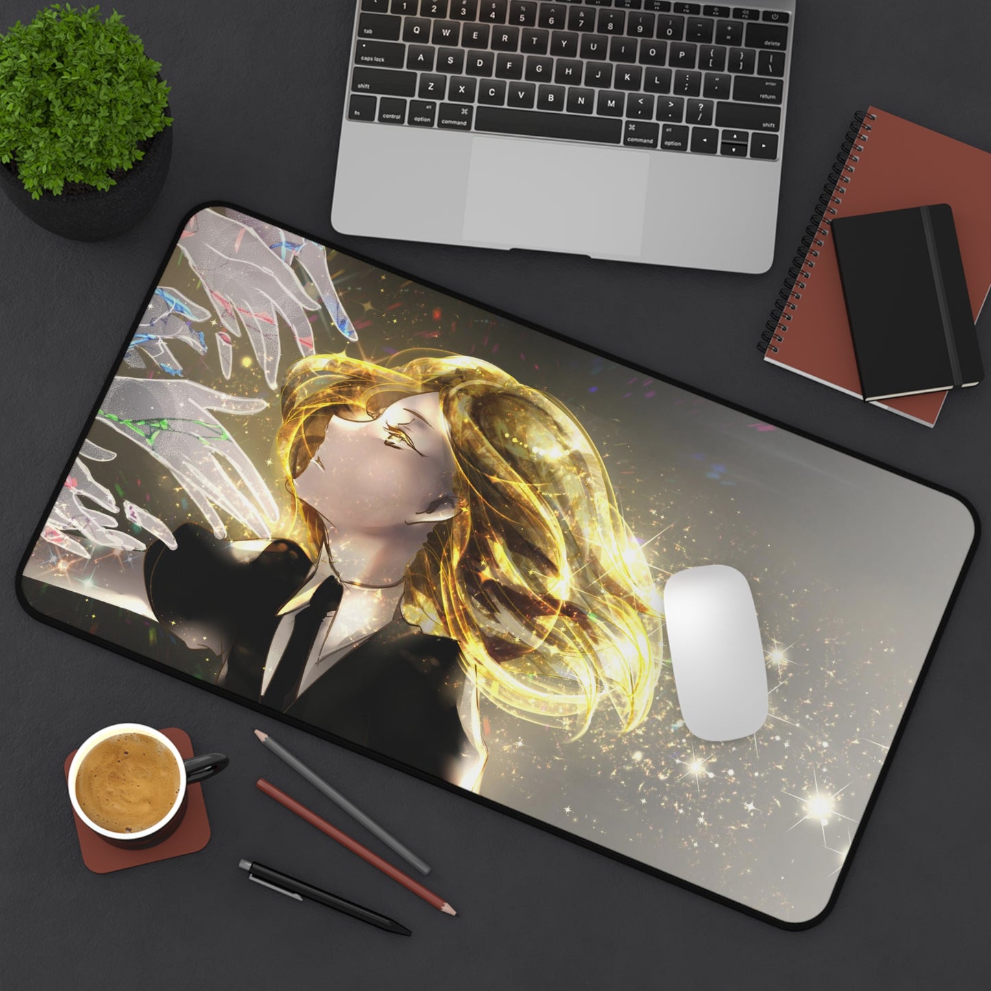 Land of the Lustrous Anime Desk Mat - Yellow Diamond Houseki no Kuni Mousepad - Non Slip Playmat