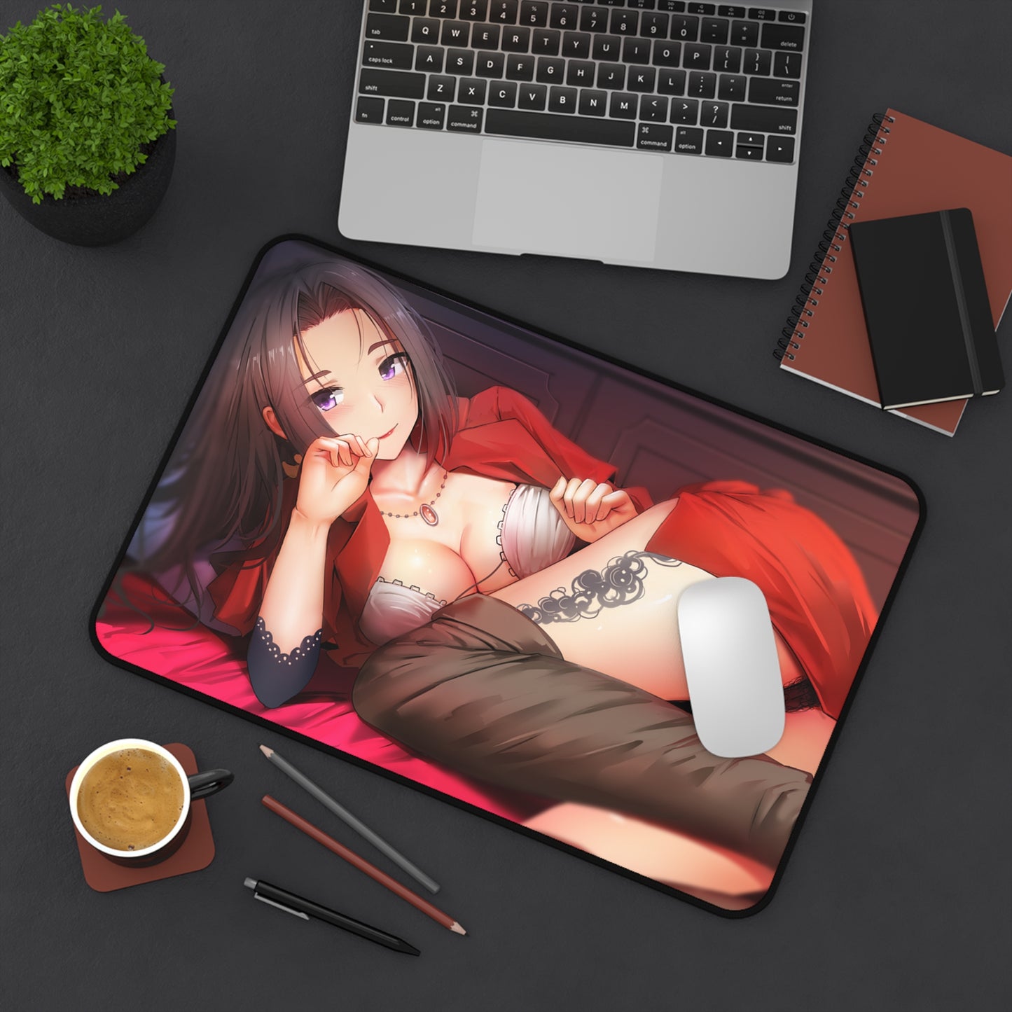 Violet Evergarden Desk Mat - Cattleya Baudelaire Sexy Anime Mousepad - XXL Gaming Mousepad - Non Slip Ecchi Manga Playmat