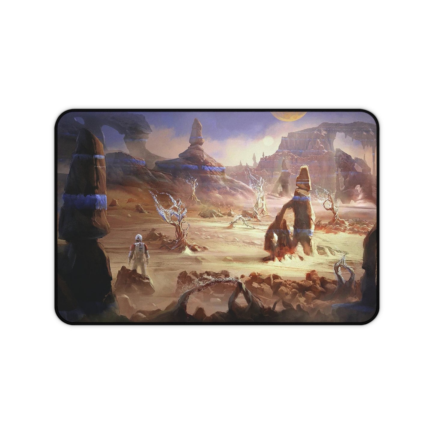 Starfield Mousepad - Biome Exploration Concept Art - XXL Gaming Desk Mat - Non Slip Gamer Playmat