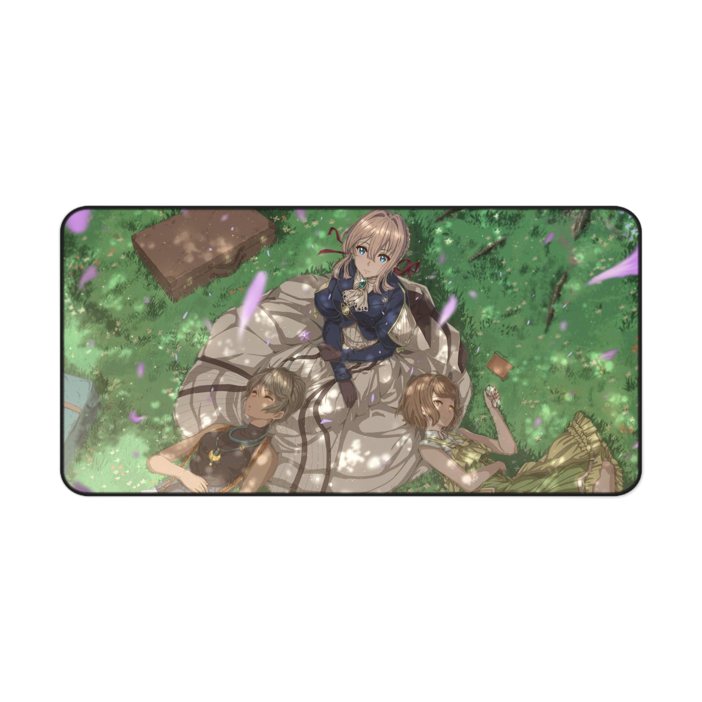 Violet Evergarden Desk Mat - Iris Violet and Erica Anime Mousepad - XXL Gaming Mousepad - Non Slip Manga Playmat