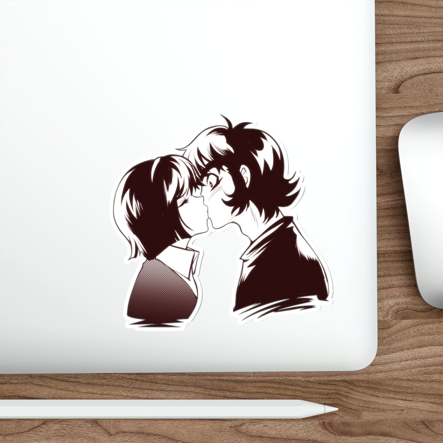 Devilman Crybaby Waterproof Sticker - Akira and Miki Kissing Manga Premium Vinyl Decal