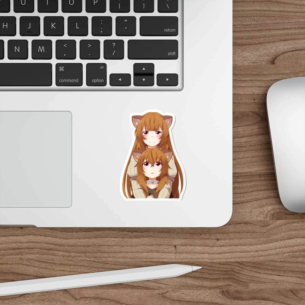 Autocollant imperméable The Rising of the Shield Hero - Autocollant en vinyle Anime Raphtalia et Chibi Raphtalia - Autocollant pour pare-chocs de voiture - Autocollant pour ordinateur portable