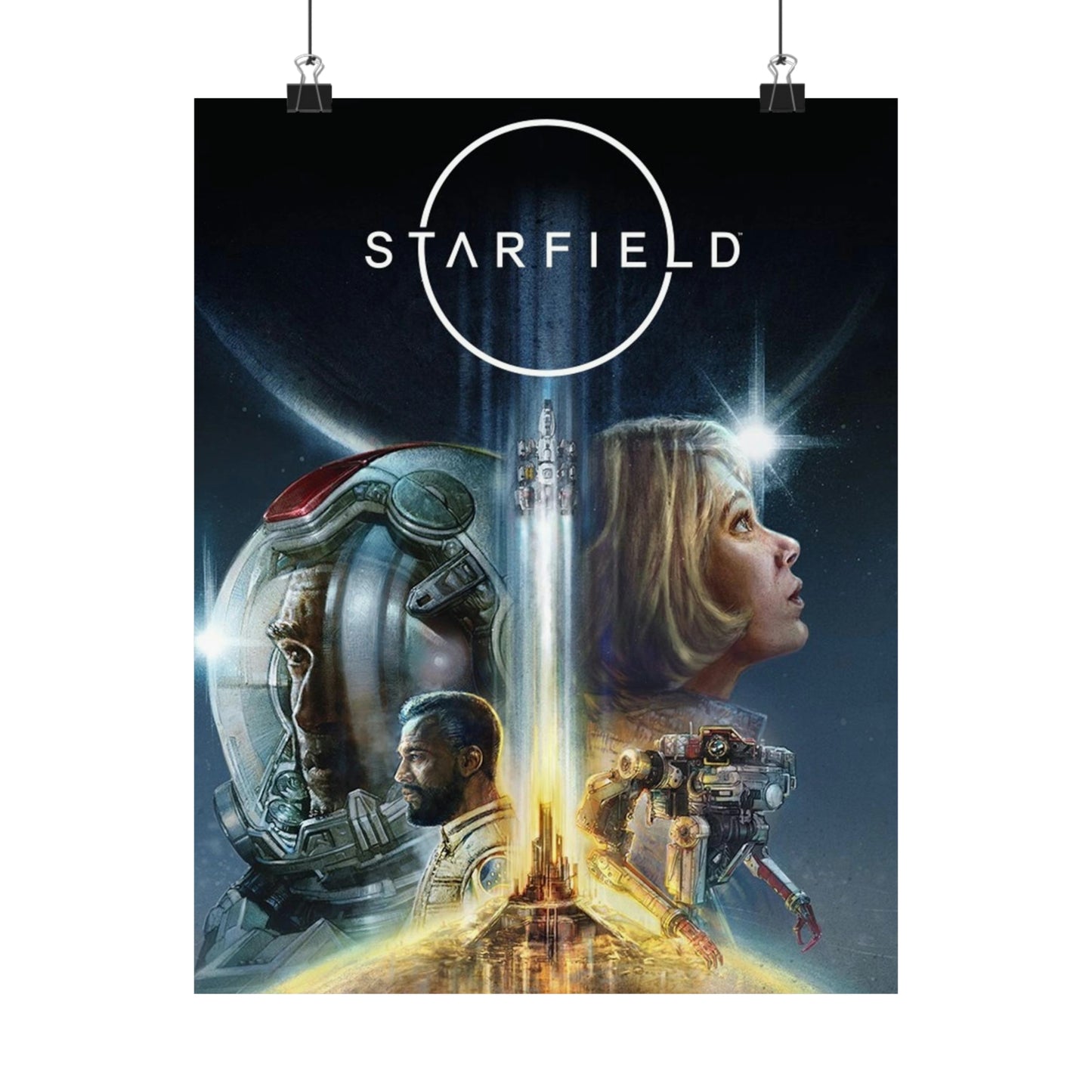 Starfield Cover Poster - Gaming Decor Wall Art - Premium Matte Vertical Poster -  Sci Fi Art Gift