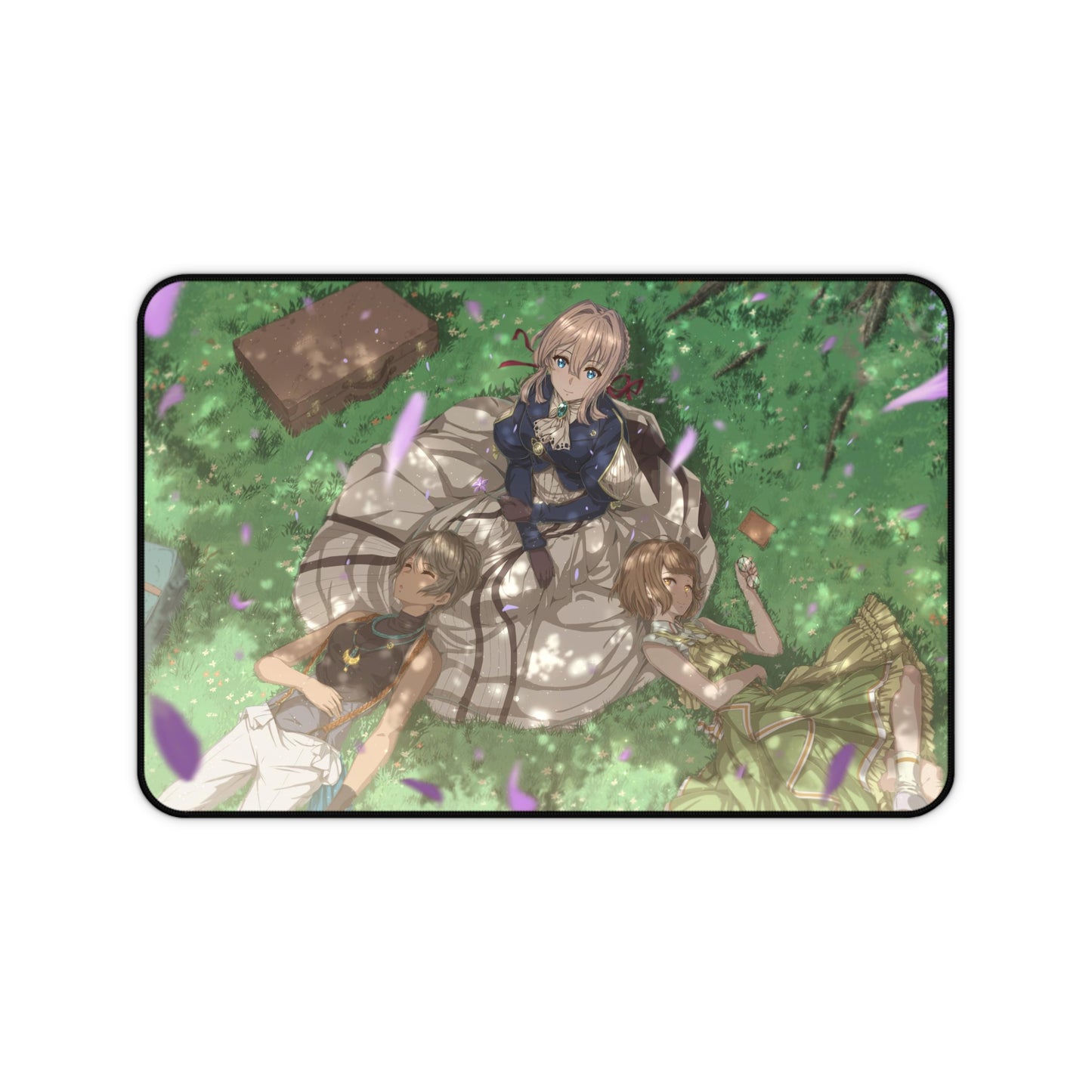 Violet Evergarden Desk Mat - Iris Violet and Erica Anime Mousepad - XXL Gaming Mousepad - Non Slip Manga Playmat