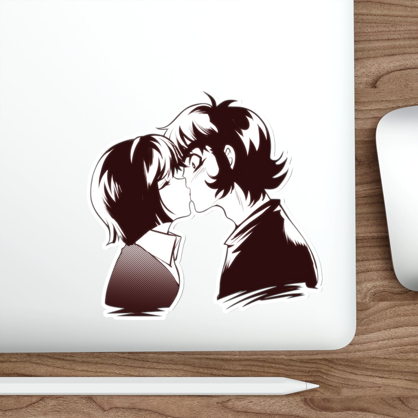 Devilman Crybaby Waterproof Sticker - Akira and Miki Kissing Manga Premium Vinyl Decal