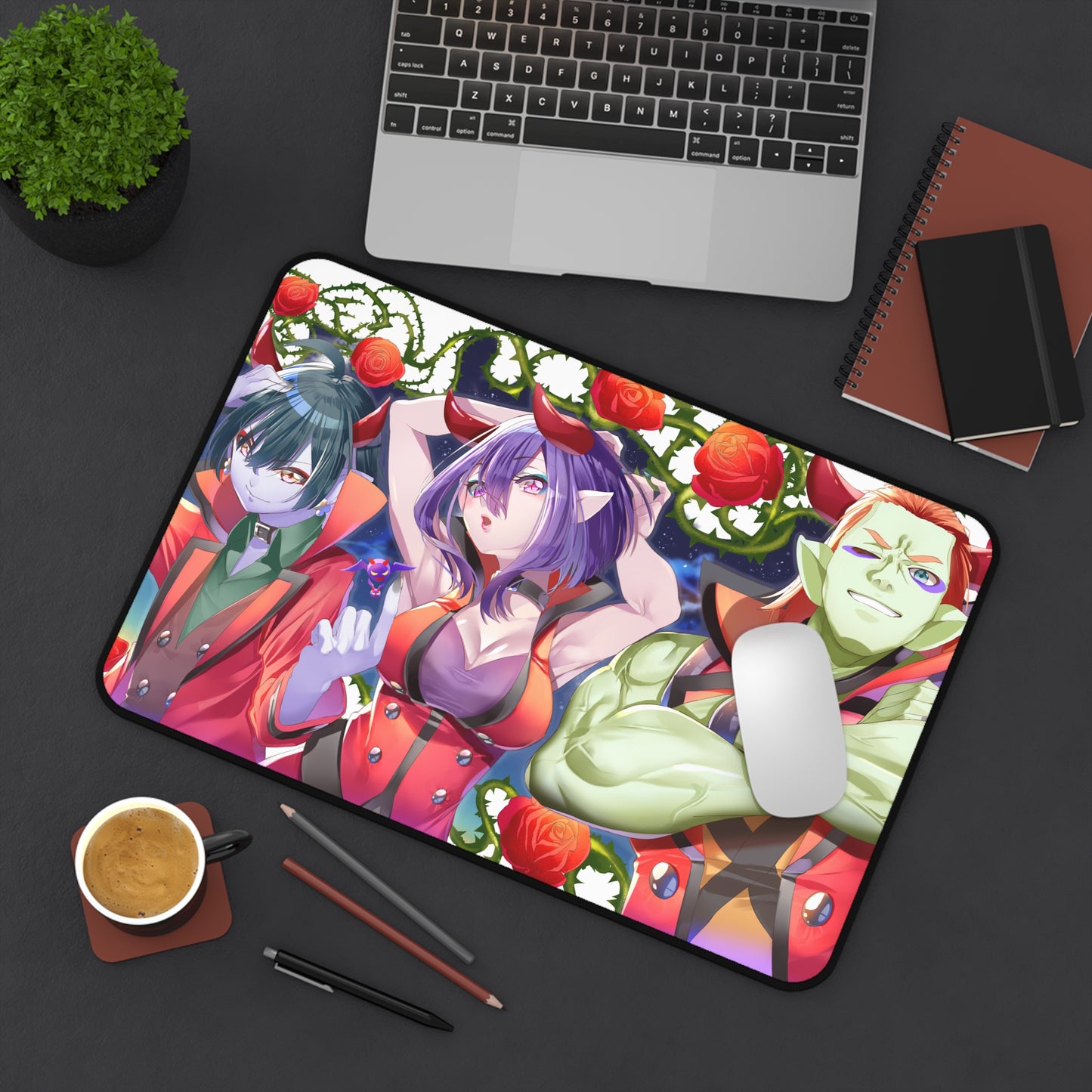 Healin Good Pretty Cure Anime Desk Mat - Byogens Daruizen Shindoine Guaiwaru Precure Mousepad - Villains Non Slip Playmat