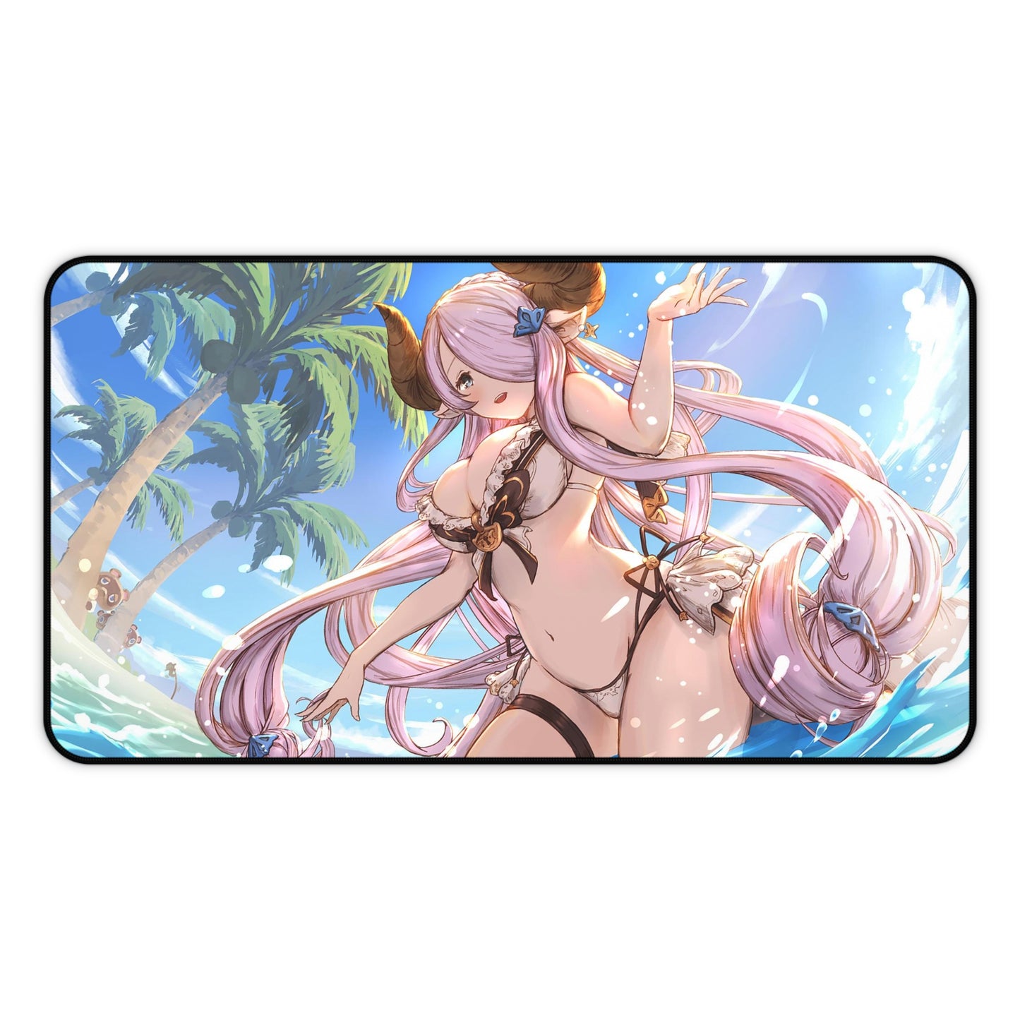 Sexy Narmaya X Animal Crossing Mousepad Doujin - Desk Mat - Big Gaming Mouse Pad - MTG Playmat