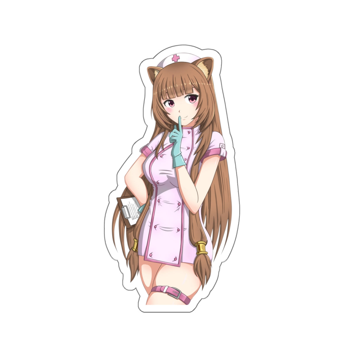 The Rising of the Shield Hero Waterproof Sticker - Sexy Nurse Raphtalia Anime Vinyl Decal - Car Bumper Sticker - Ecchi Laptop Sticker