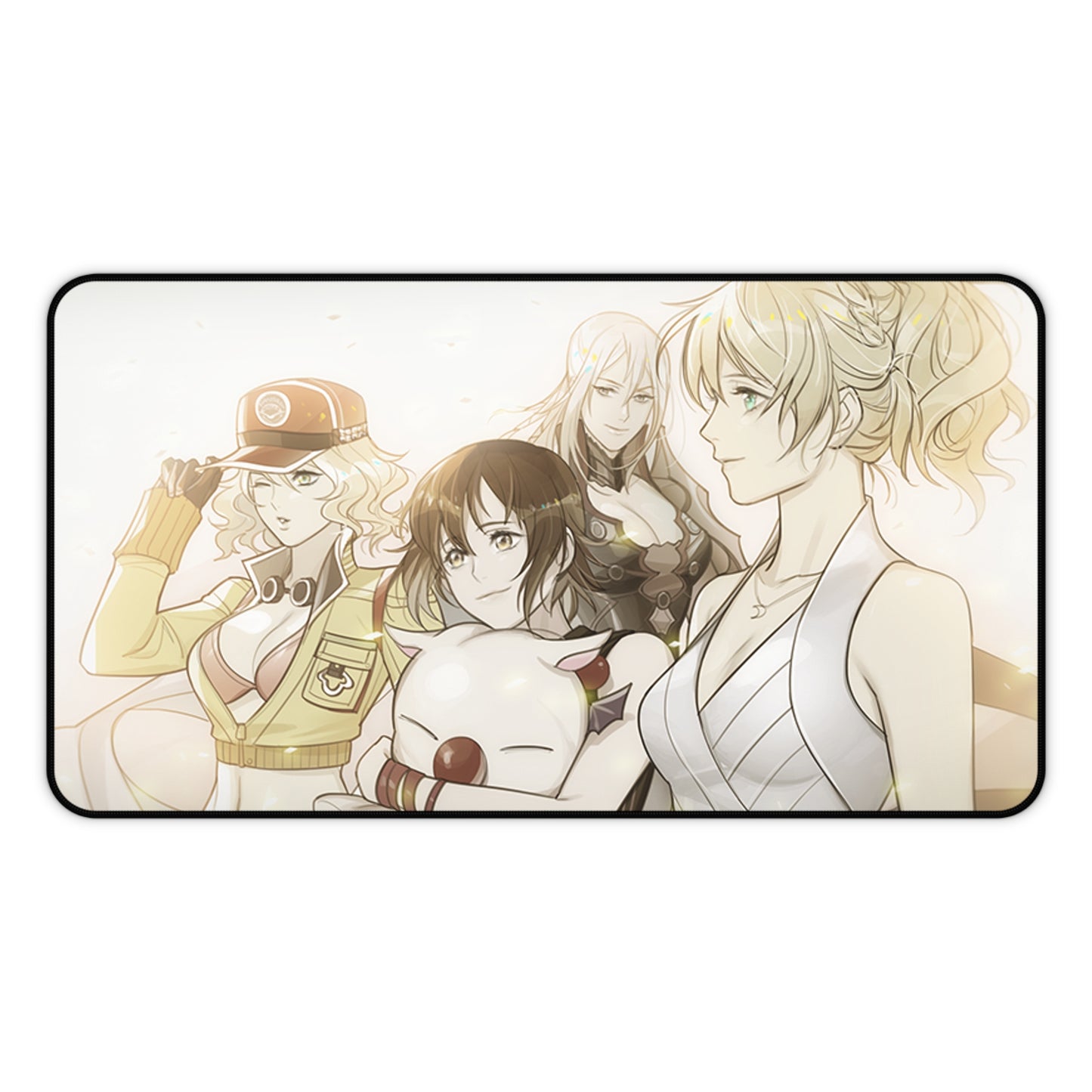 Final Fantasy 15 Waifus Desk Mat - FFXV Gaming Mousepad - XXL Non Slip Playmat - Cid Iris Lunafreya and Aranea