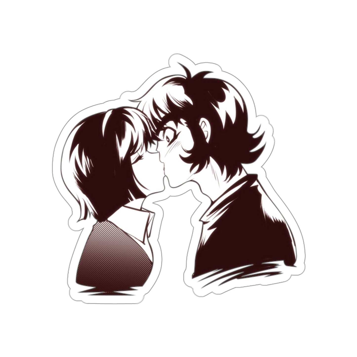 Devilman Crybaby Waterproof Sticker - Akira and Miki Kissing Manga Premium Vinyl Decal