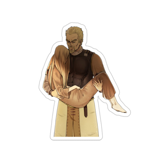 Vinland Saga Waterproof Sticker - Askeladd and Lydia Vinyl Decal - Anime Car Decal - Laptop Sticker - Manga Decal