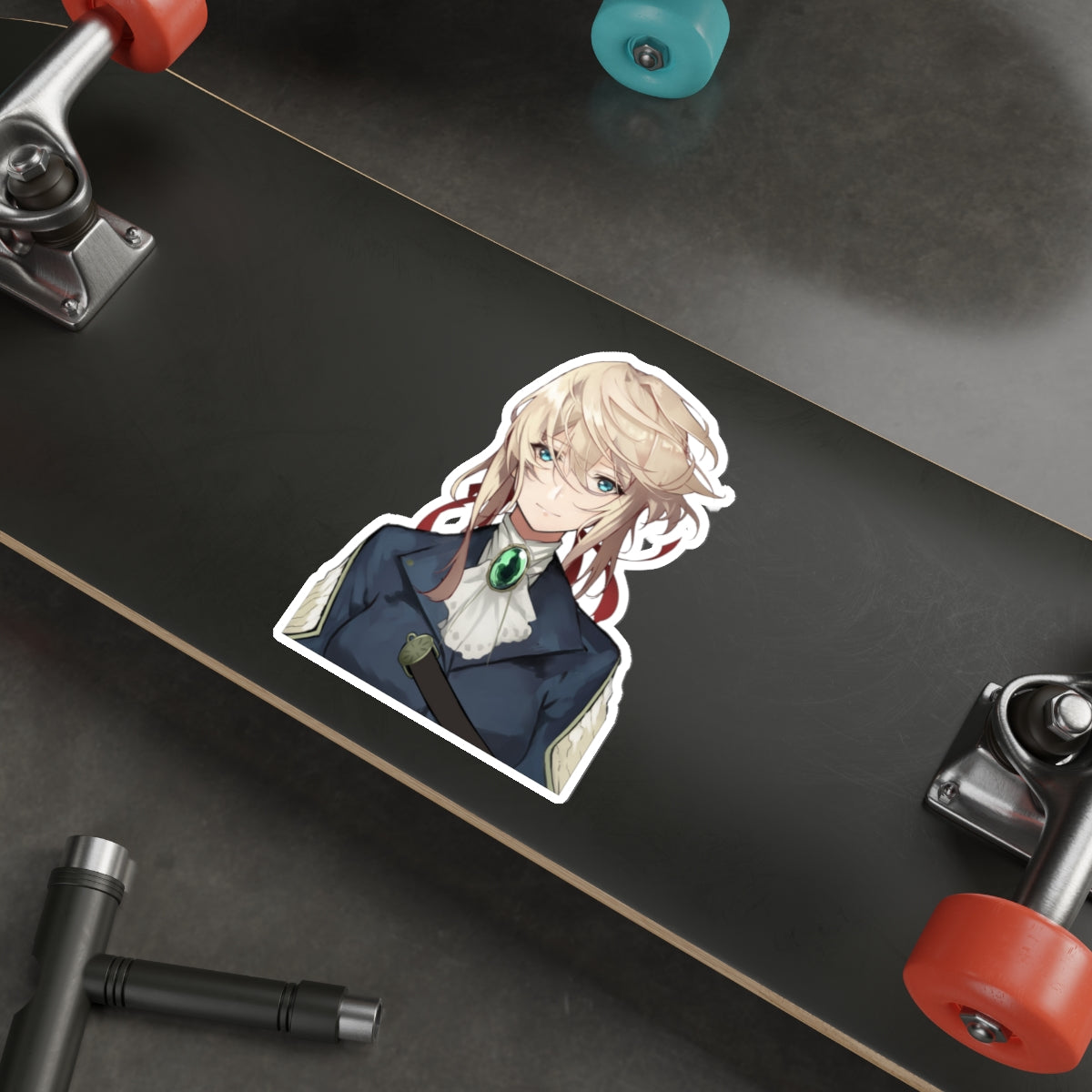 Autocollant imperméable Violet Evergarden - Autocollant en vinyle Waifu mignon - Autocollant de voiture Anime - Autocollant pour ordinateur portable - Autocollant Manga