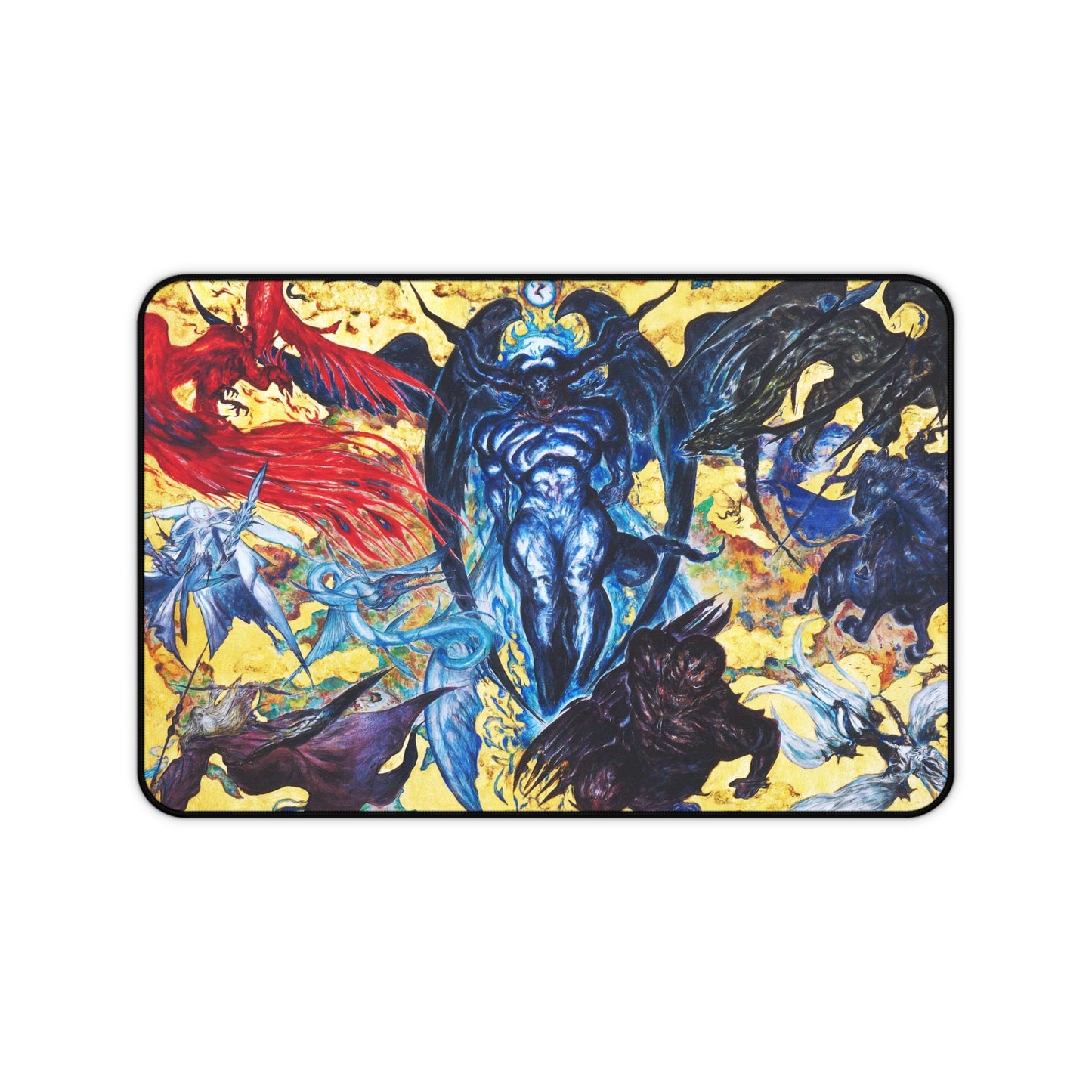 Final Fantasy 16 Desk Mat - FF XVI Watercolor Eikons Gaming Mousepad - XXL Non Slip Playmat