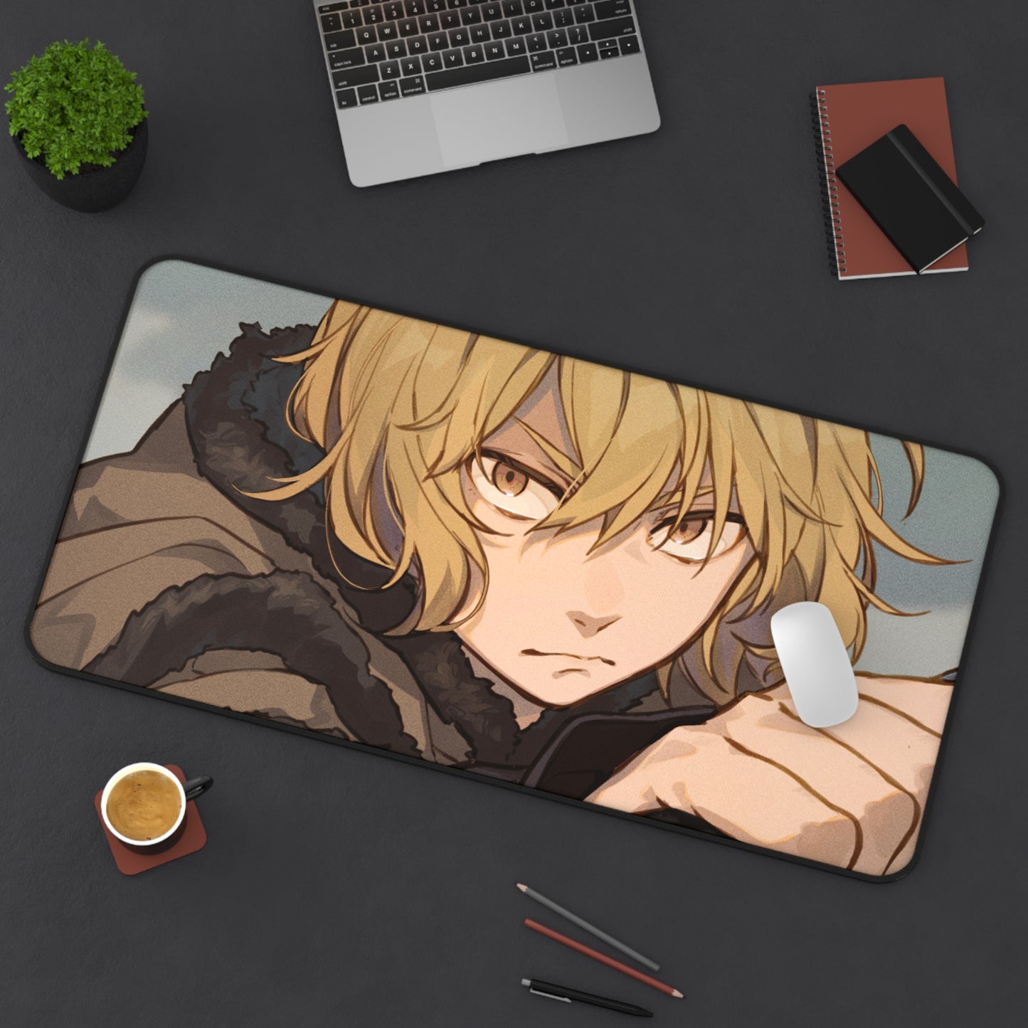 Vinland Saga Thorfinn Desk Mat - Viking Anime Mousepad - XXL Gaming Mousepad - Non Slip Manga Playmat - Norse Gift