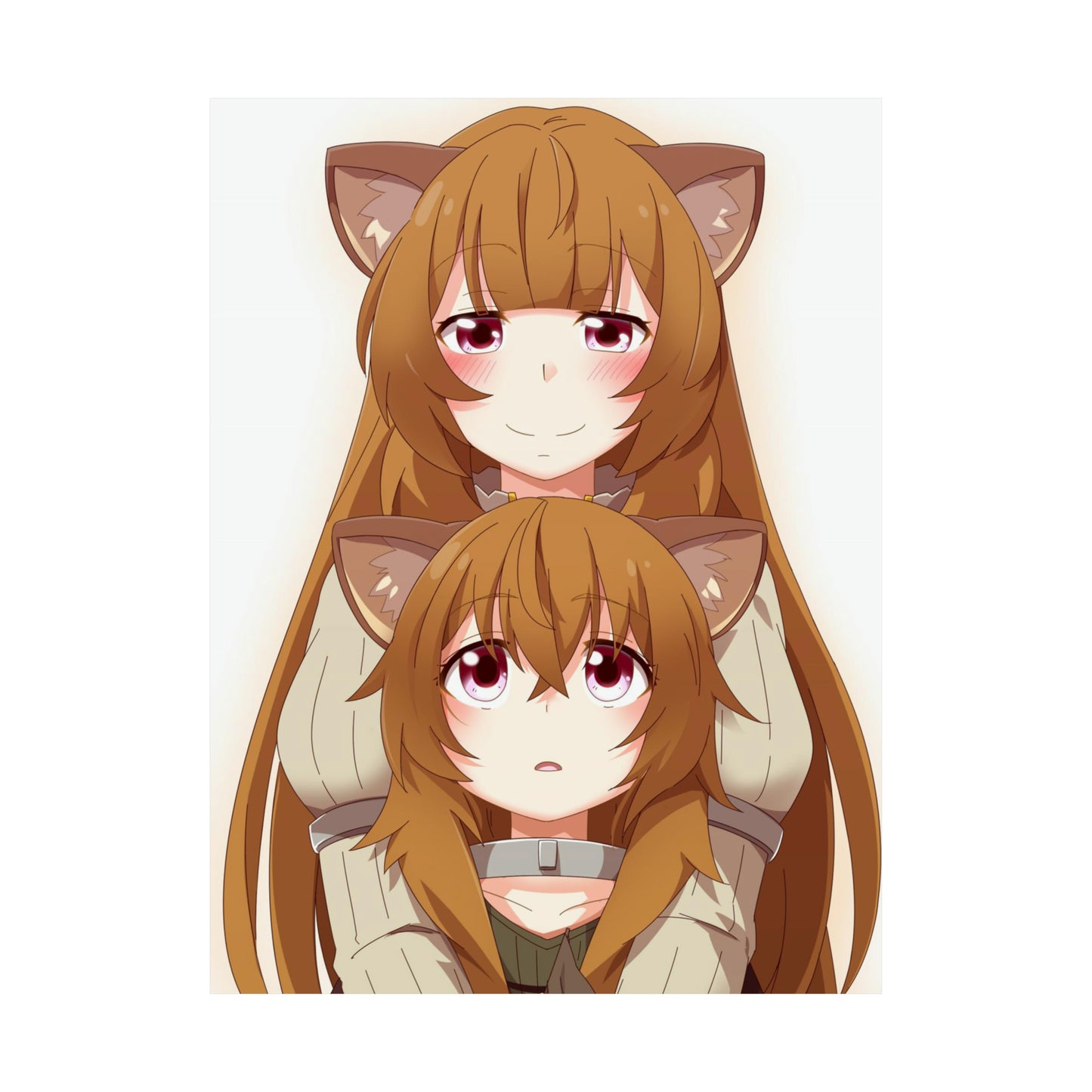 The Rising of the Shield Hero Poster - Raphtalia and Child Raphtalia Anime Wall Art Decor - Premium Matte Vertical Poster - Manga Print