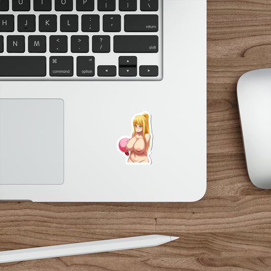 Metroid Nude Samus Kirby Bite Waterproof Sticker Decal