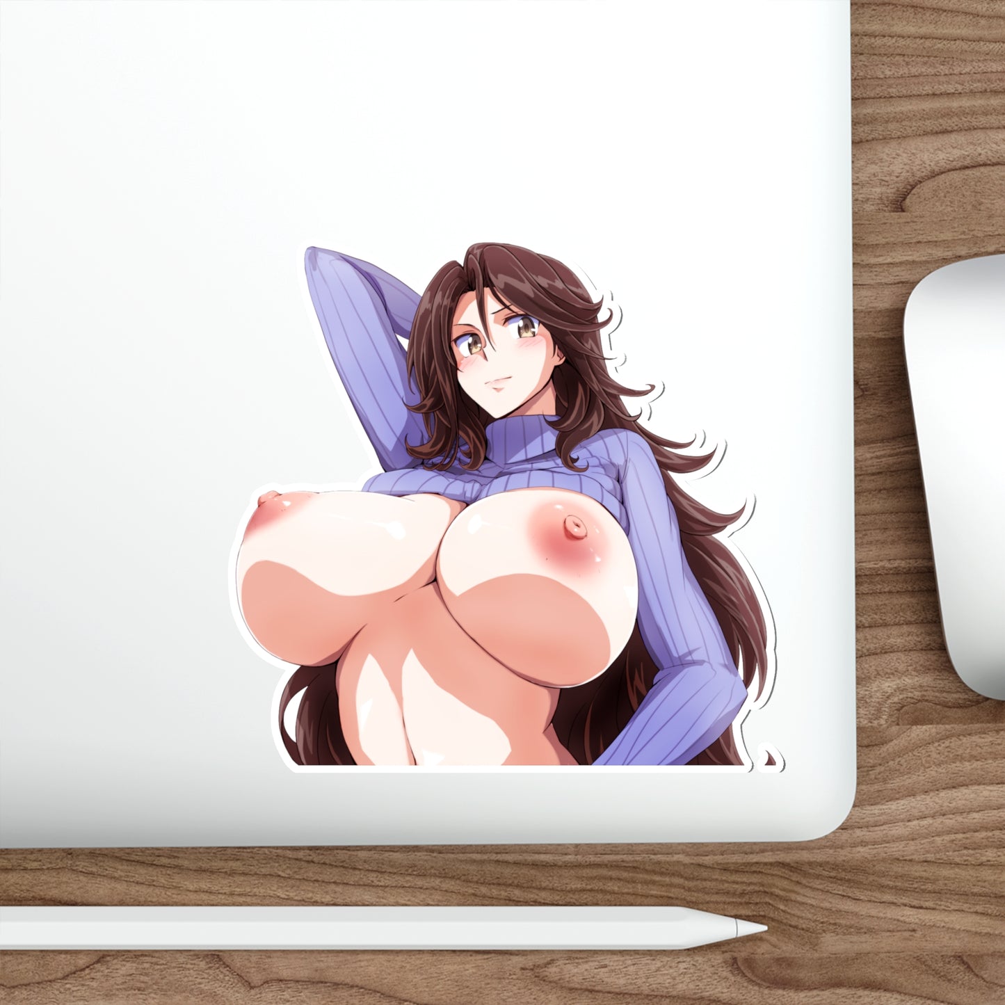 Autocollant imperméable Gundam Sumeragi Lee Noriega Nude Breasts - Autocollant en vinyle Ecchi Anime Boobs