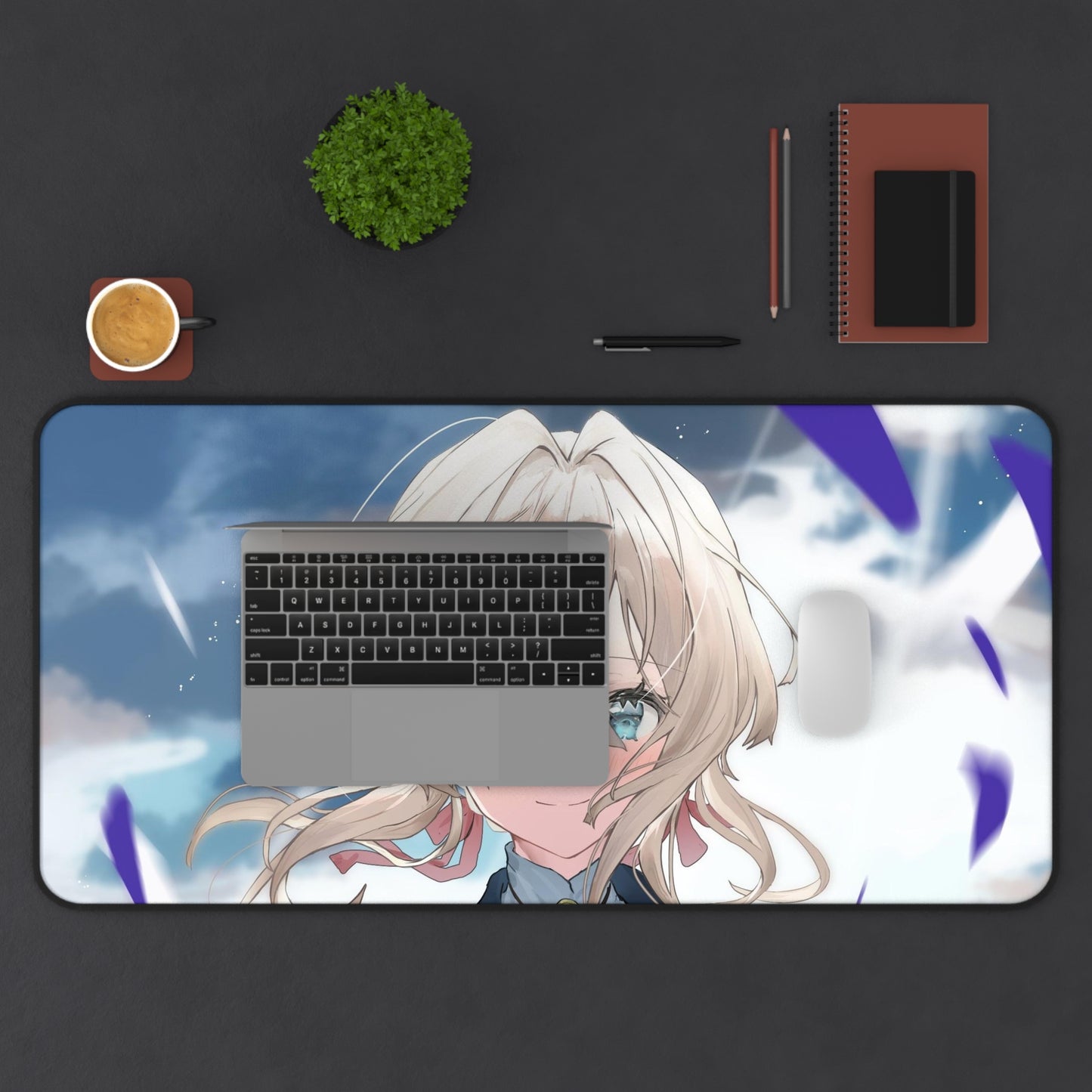 Violet Evergarden Desk Mat - Visual Novel Anime Mousepad - XXL Gaming Mousepad - Non Slip Manga Playmat