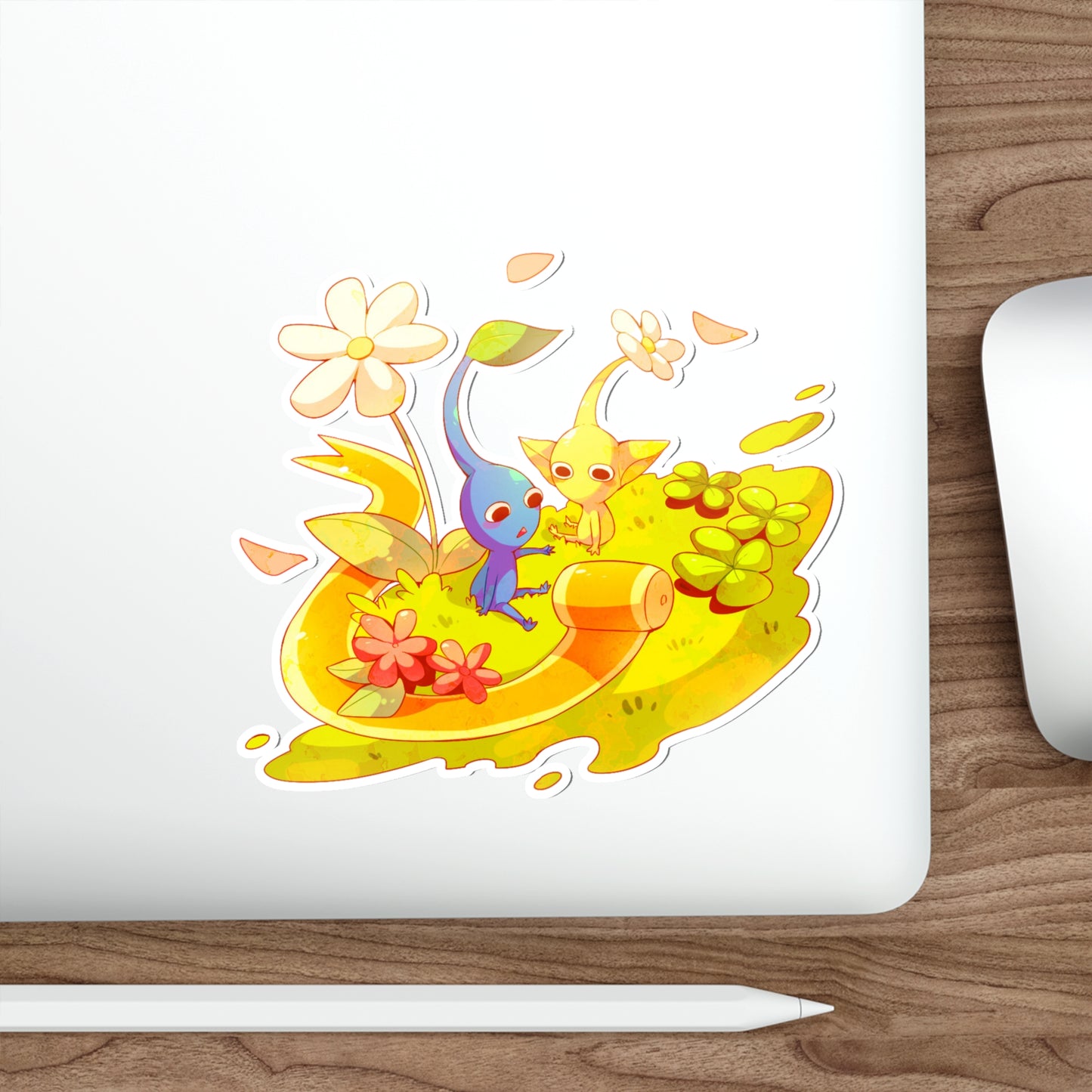 Pikmin Waterproof Sticker - Kawaii Vinyl Decal - Gaming Car Decal - Laptop Sticker - Slap Decal