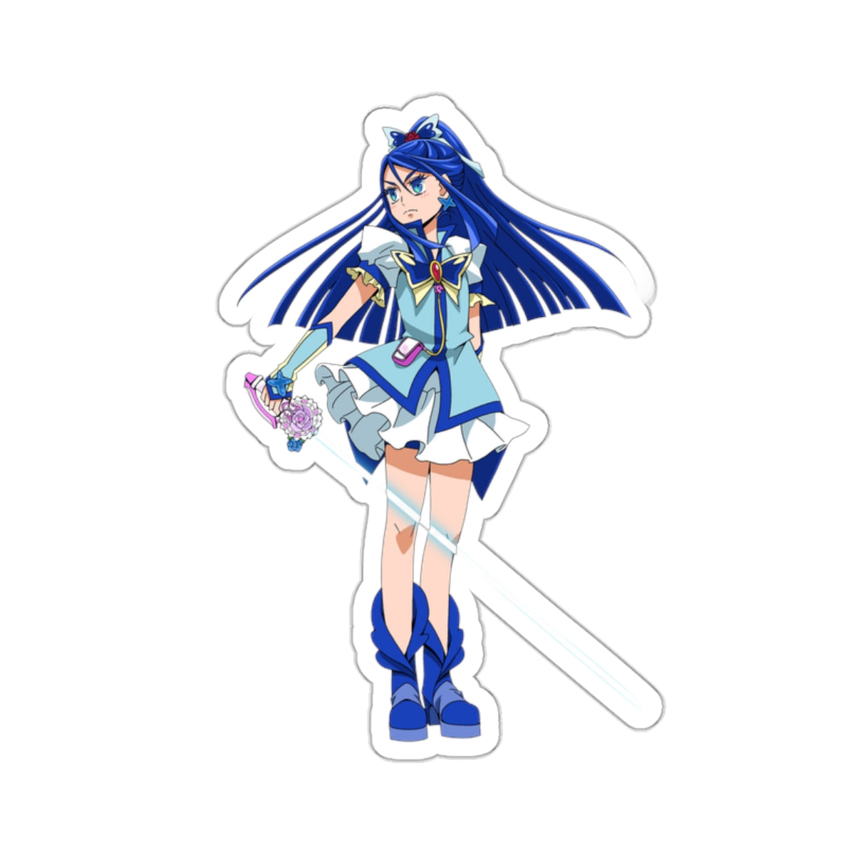 Pretty Cure Waterproof Sticker - Minazuki Karen Cure Aqua Anime Vinyl ...