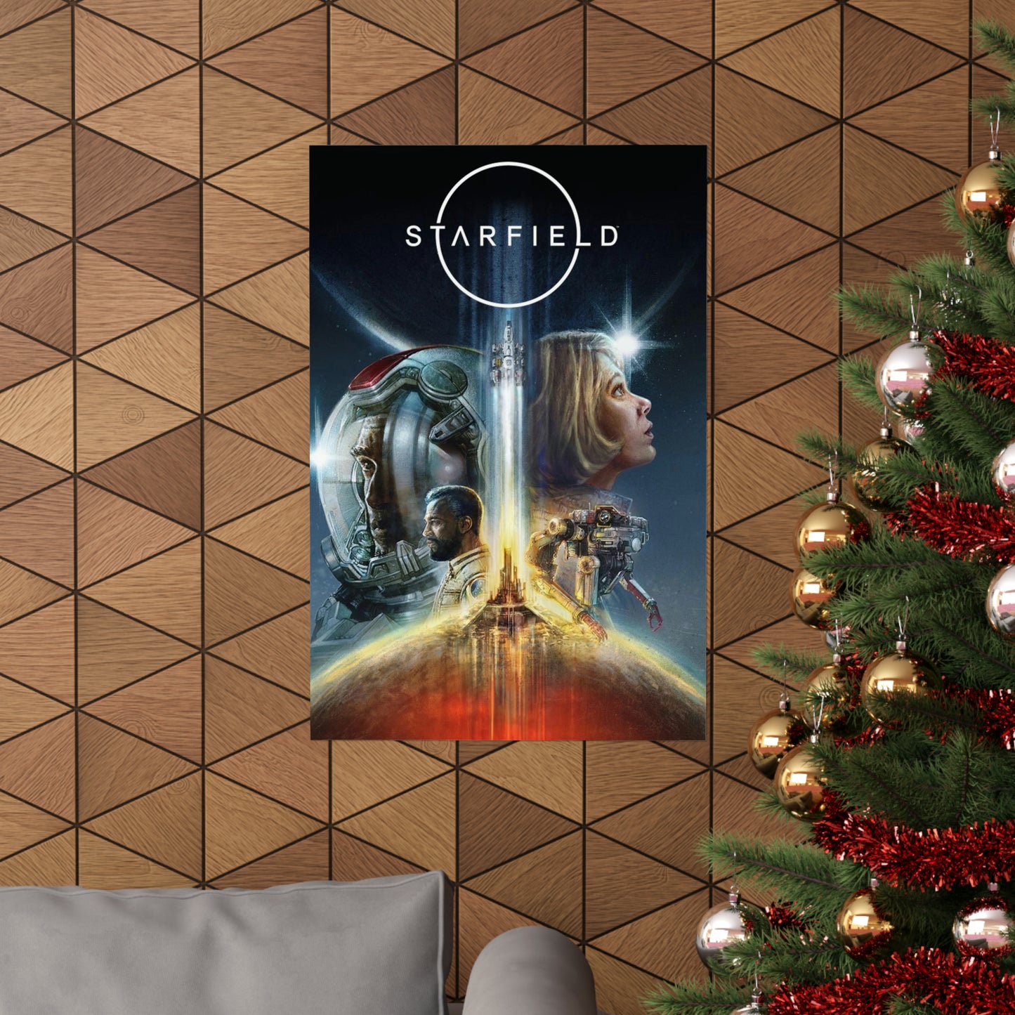 Starfield Cover Poster - Gaming Decor Wall Art - Premium Matte Vertical Poster -  Sci Fi Art Gift