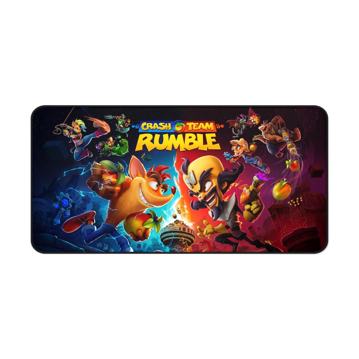 Crash Team Rumble Mousepad - XXL Gaming Desk Mat - Non Slip Crash Bandicoot Playmat