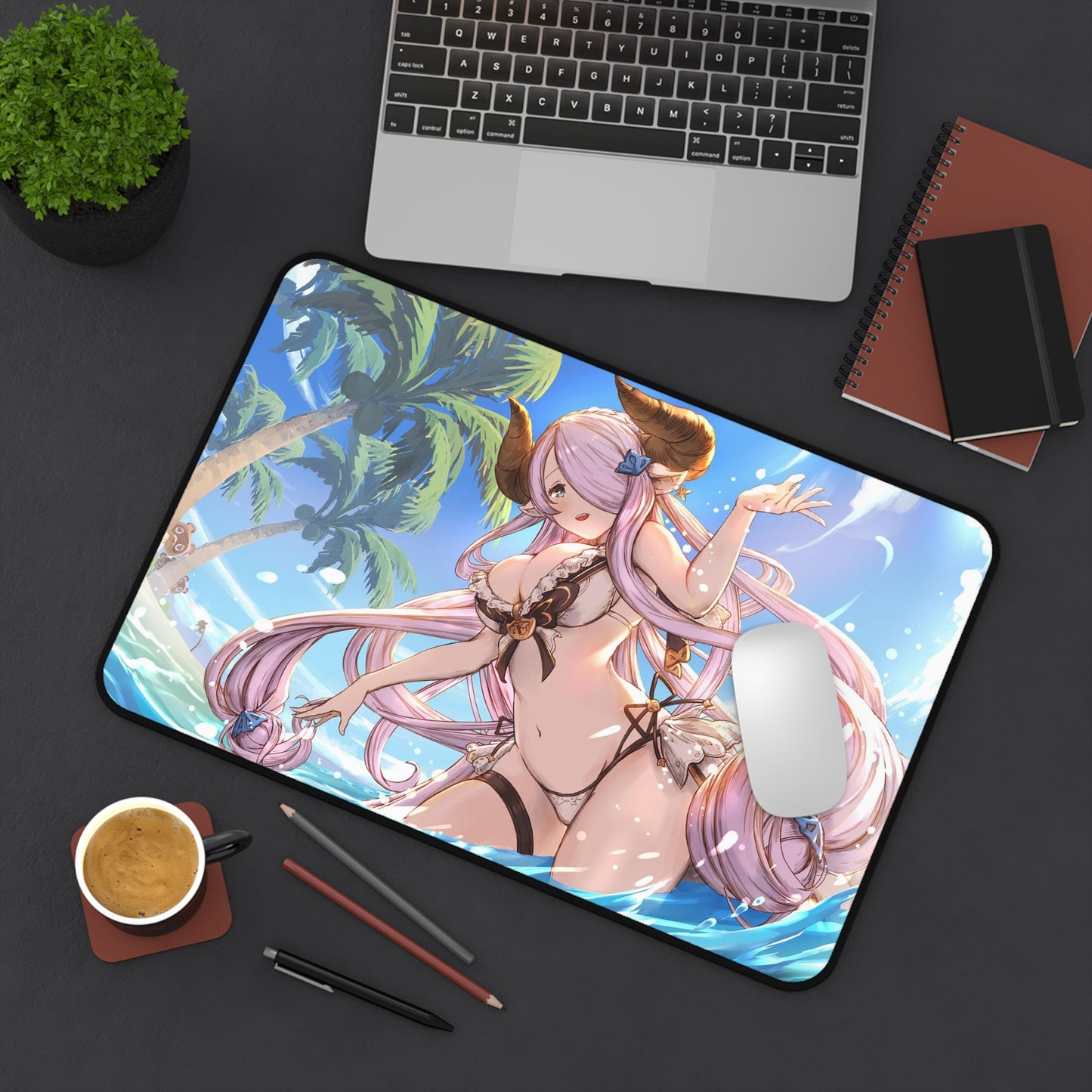 Sexy Narmaya X Animal Crossing Mousepad Doujin - Desk Mat - Big Gaming Mouse Pad - MTG Playmat