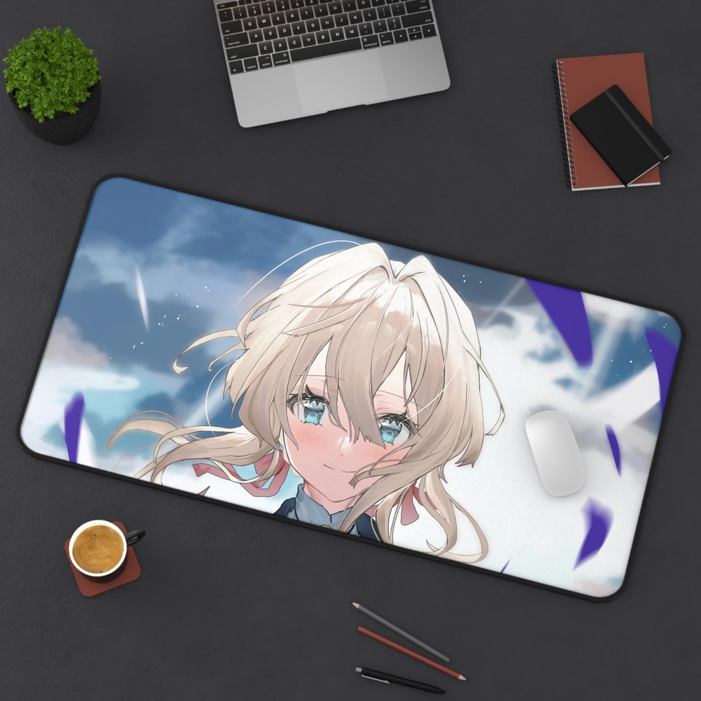 Violet Evergarden Desk Mat - Visual Novel Anime Mousepad - XXL Gaming Mousepad - Non Slip Manga Playmat