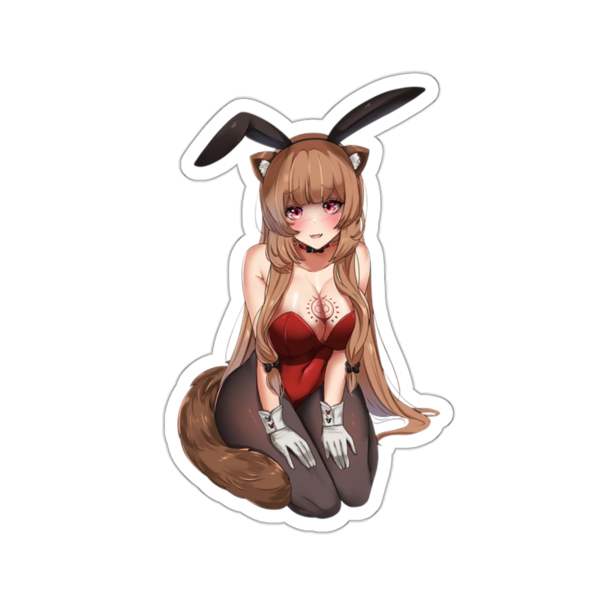 Autocollant imperméable The Rising of the Shield Hero - Autocollant en vinyle Sexy Bunny Raphtalia Anime - Autocollant pour pare-chocs de voiture - Autocollant pour ordinateur portable Ecchi