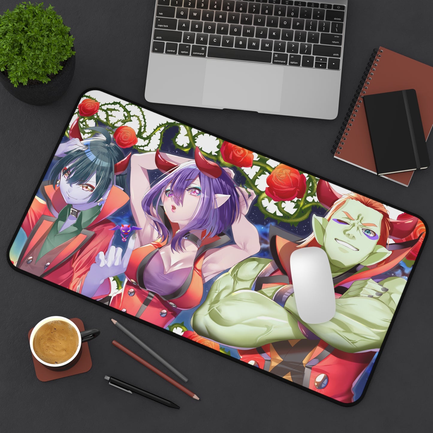 Healin Good Pretty Cure Anime Desk Mat - Byogens Daruizen Shindoine Guaiwaru Precure Mousepad - Villains Non Slip Playmat