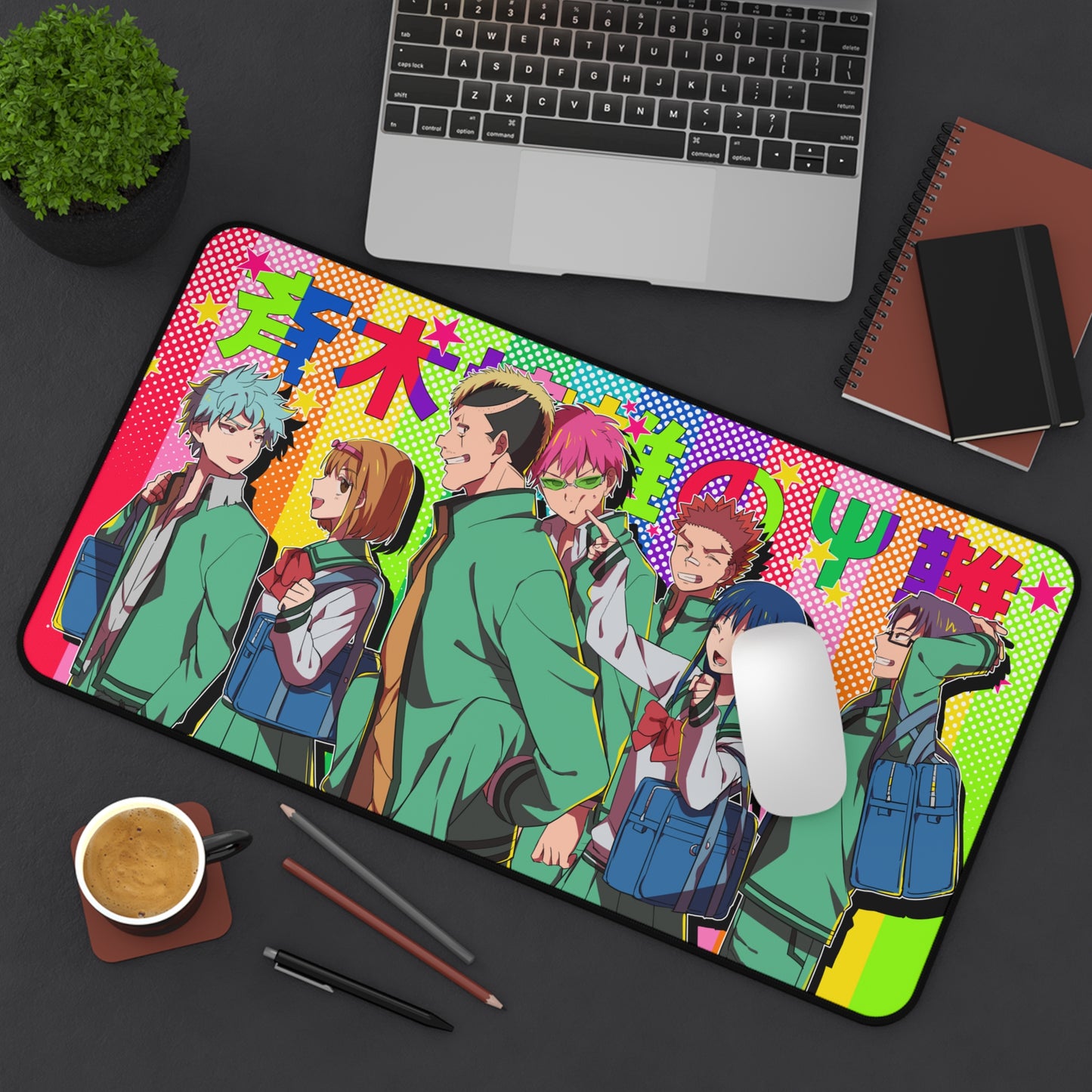 The Disastrous Life of Saiki K Desk Mat - All Characters Anime Mousepad - Non Slip Manga Playmat