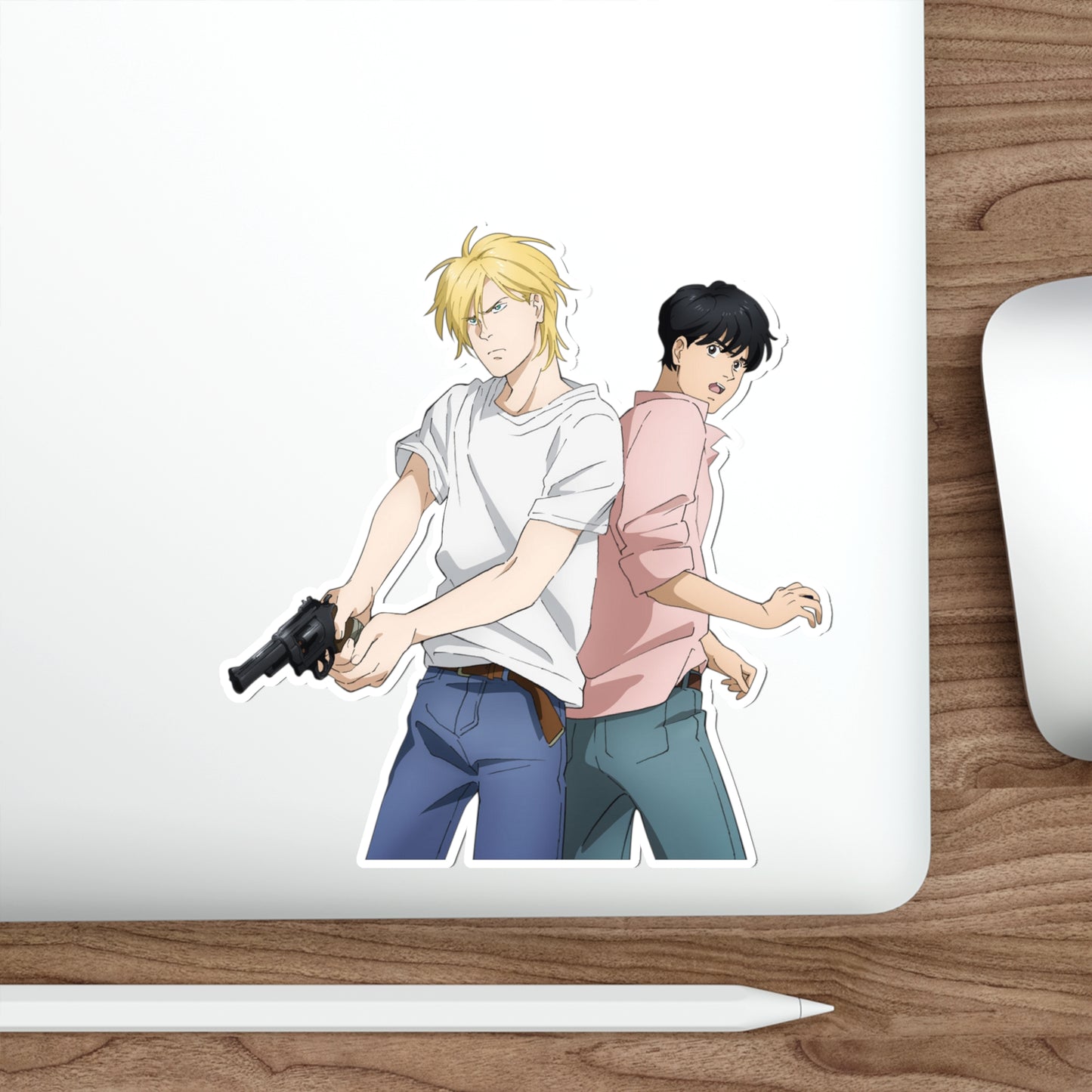 Armed Ash Lynx and Eiji Okumura Waterproof Sticker - Banana Fish Premium Vinyl Decal