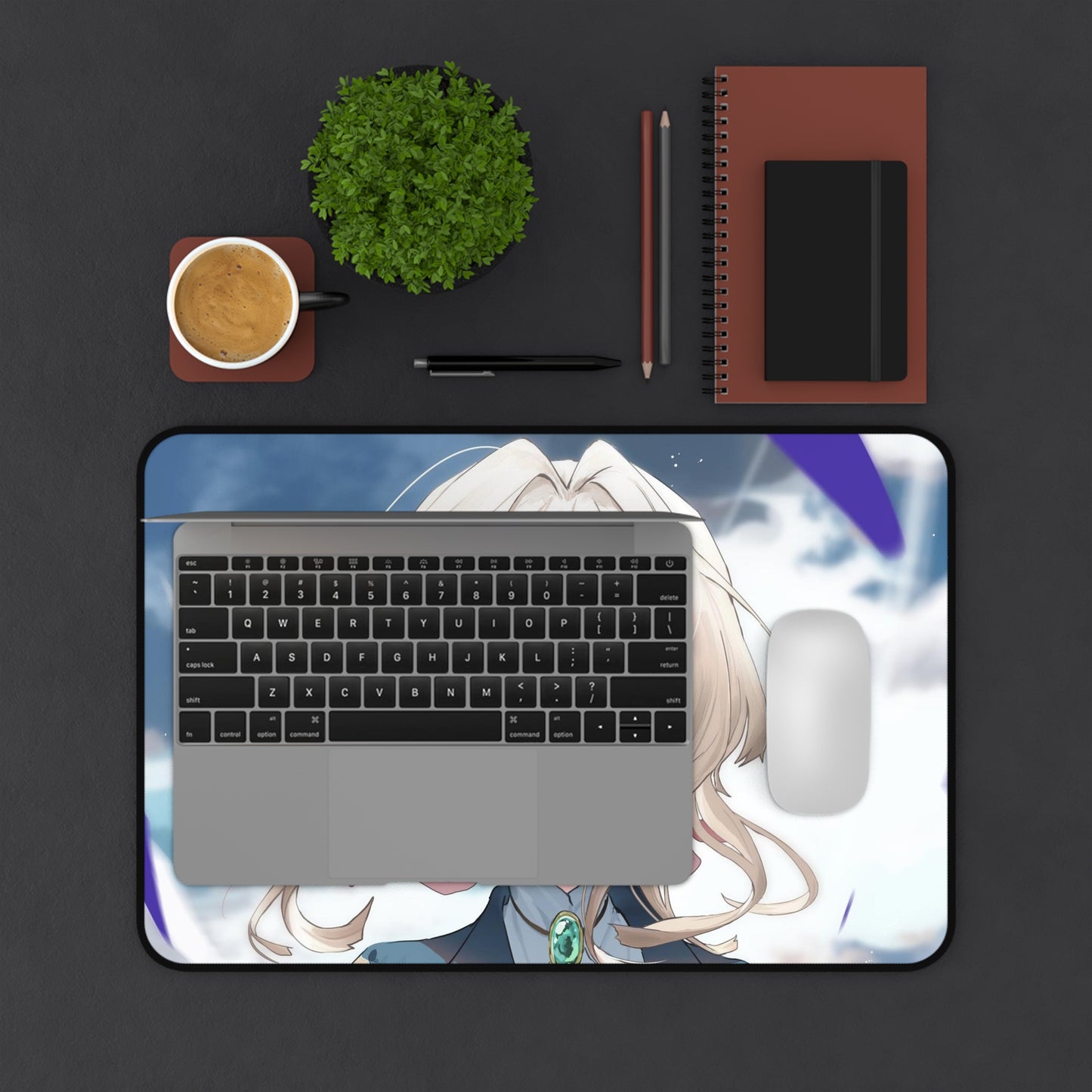 Violet Evergarden Desk Mat - Visual Novel Anime Mousepad - XXL Gaming Mousepad - Non Slip Manga Playmat