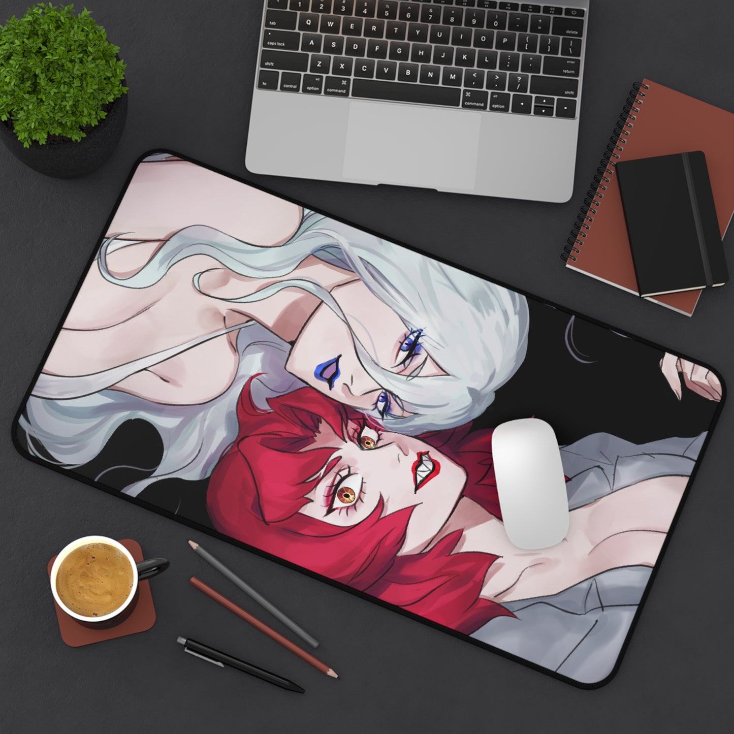 Devilman Crybaby Desk Mat - Siren and Psycho Jenny XXL Anime Mousepad - Manga Desk Pad