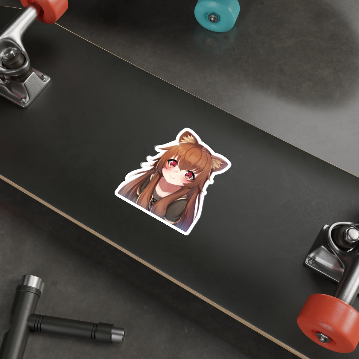 Autocollant imperméable The Rising of the Shield Hero - Autocollant en vinyle Anime Child Raphtalia - Autocollant pour pare-chocs de voiture - Autocollant pour ordinateur portable Kawaii Chibi