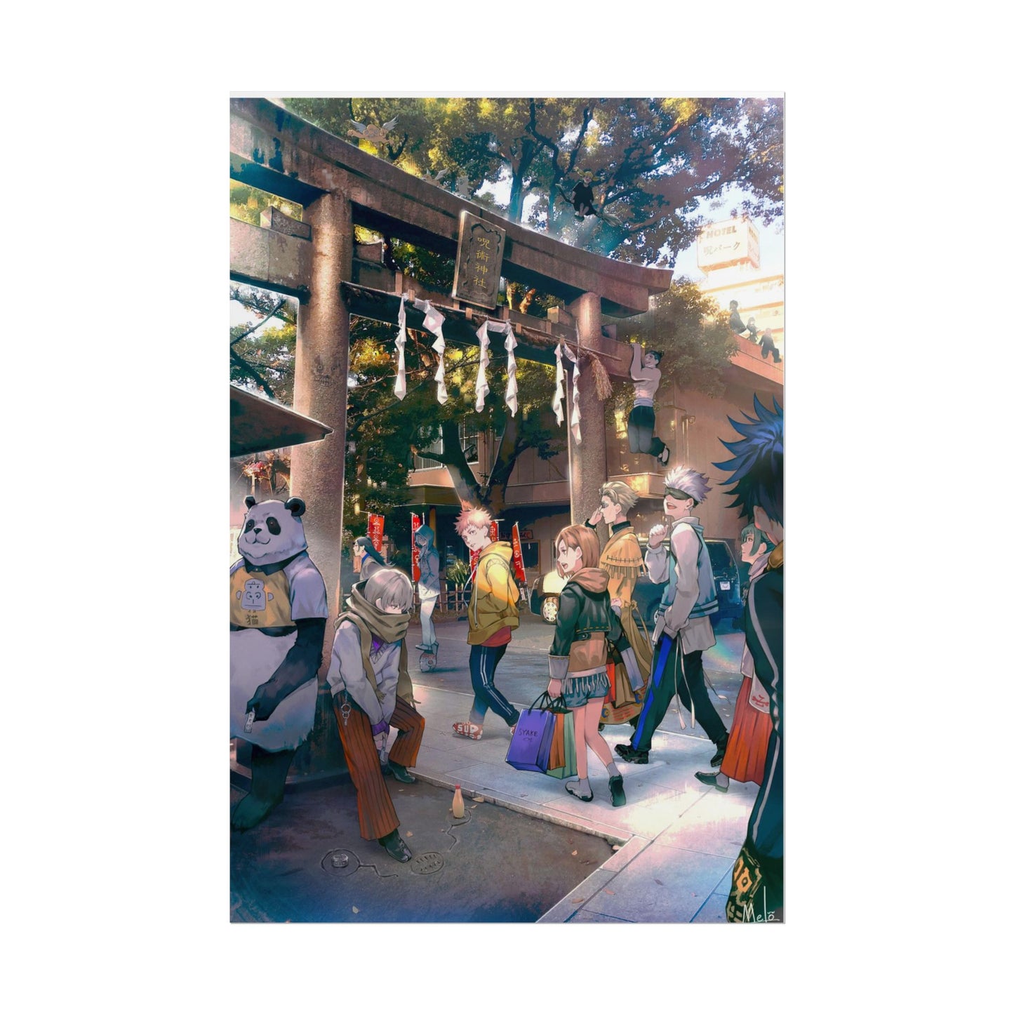 Whimsical Rolled Posters for Art Lovers, Unique Wall Decor, Anime-Inspired Art Prints, Home Office Decoration, Gift for Students