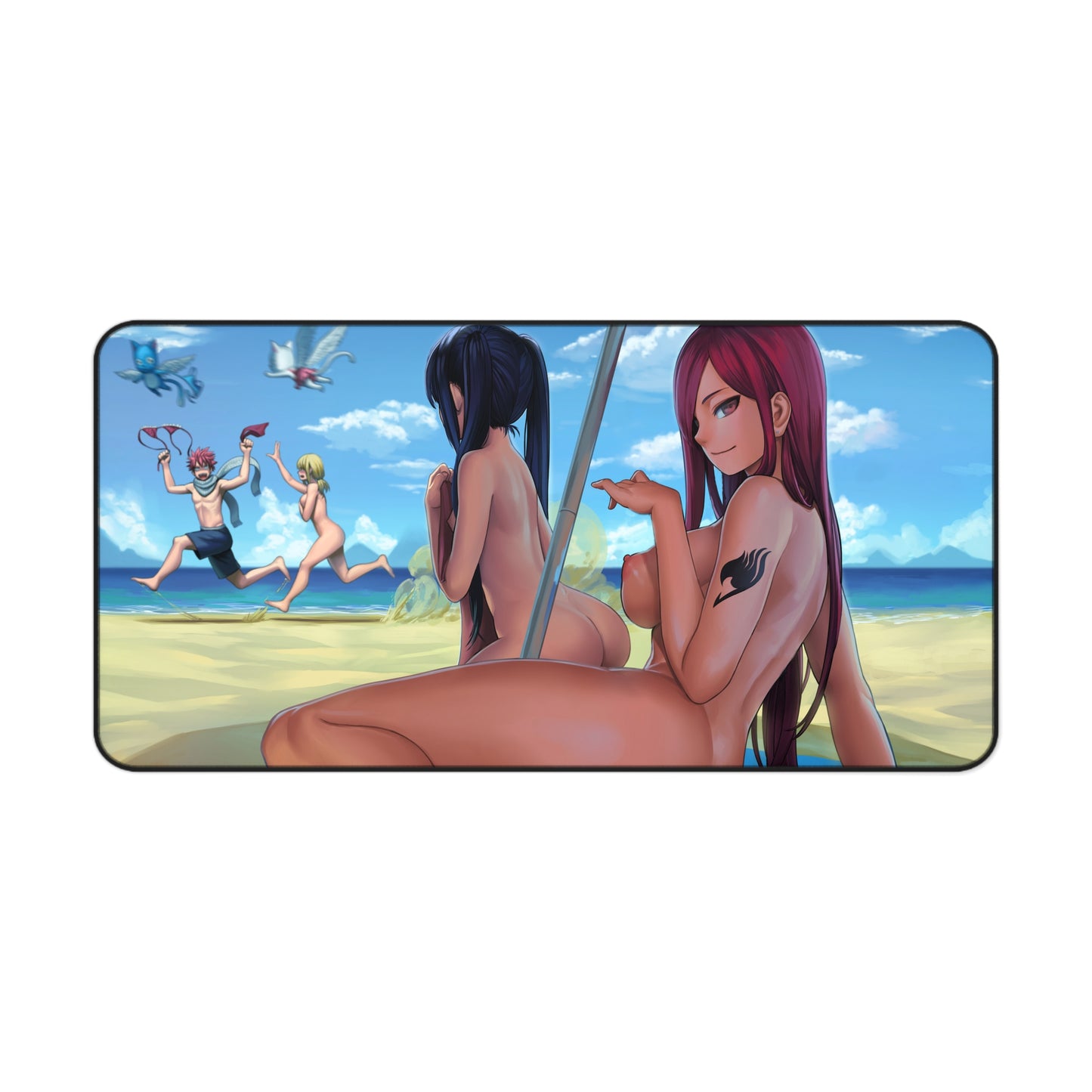 Fairy Tail Ecchi Mousepad - Nude Erza Scarlet And Friends - Large Desk Mat - MTG Playmat