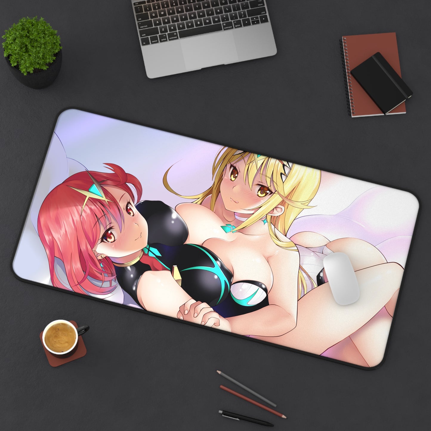 Xenoblade Sexy Waifus Mousepad - Large Desk Mat - Ecchi Boobs Mouse Pad