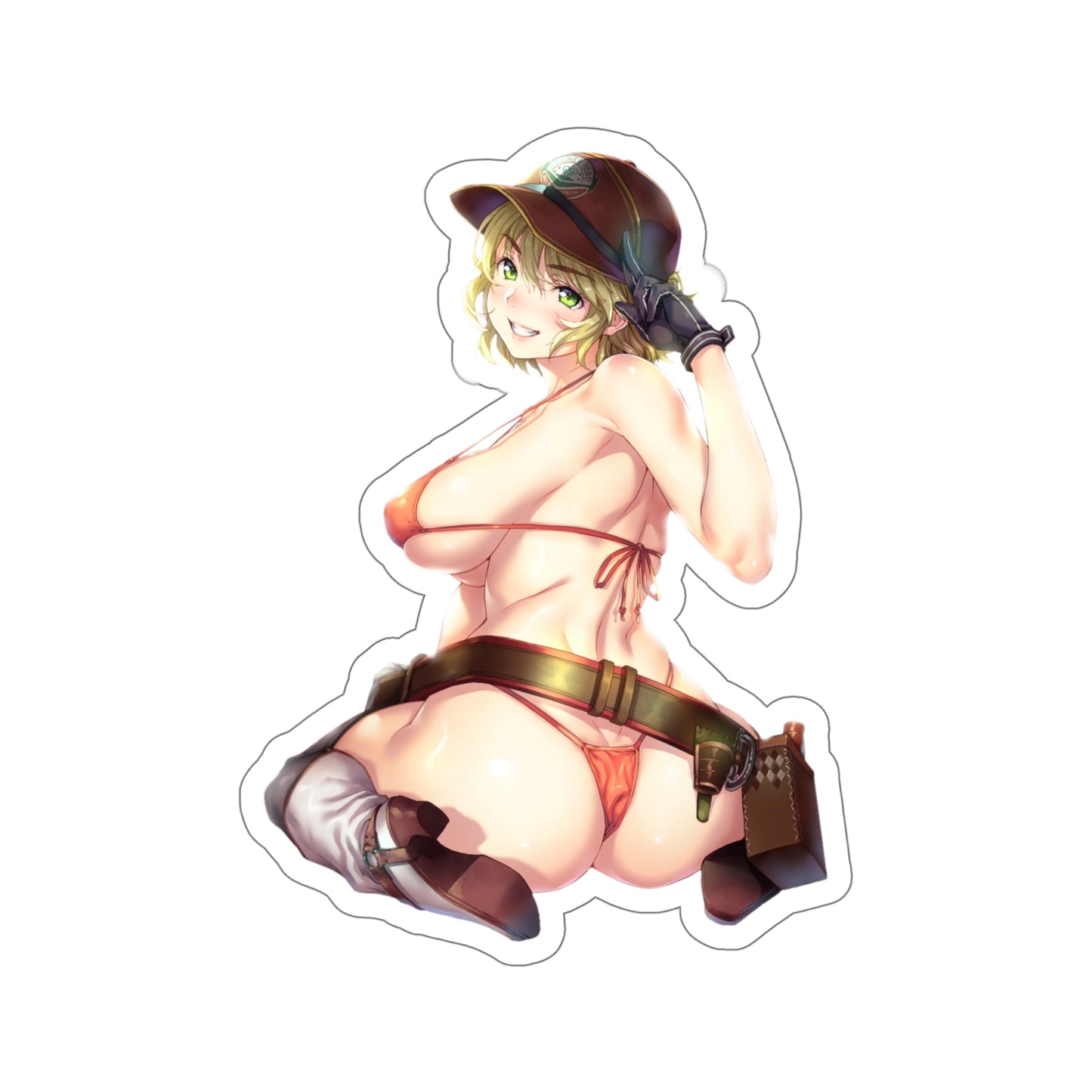 FFXV Waterproof Sticker - Ecchi Cid Premium Gaming Vinyl Car Decal - Final Fantasy 15 Sticker Window Decal