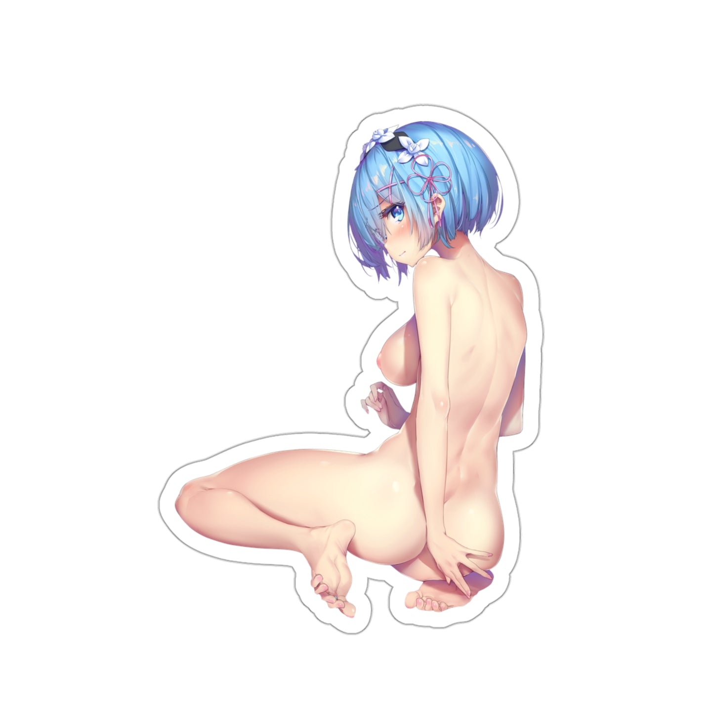 Re Zero Nude Rem Waterproof Sticker - Ecchi Vinyl Decal