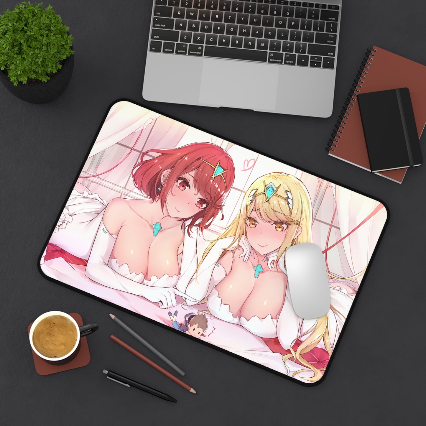 Xenoblade Sexy Brides Waifus Mousepad - Large Desk Mat - Ecchi Boobs Mouse Pad