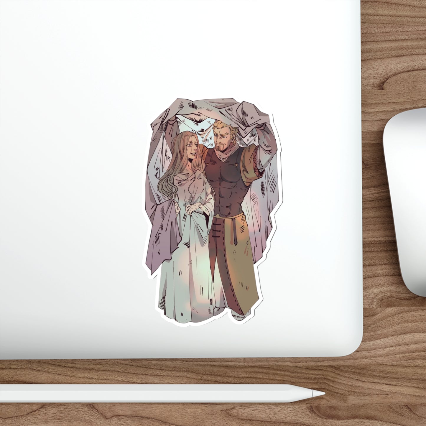 Vinland Saga Sticker - Askeladd and Lydia Anime Vinyl Decal - Waterproof Car Decal - Laptop Sticker - Manga Decal