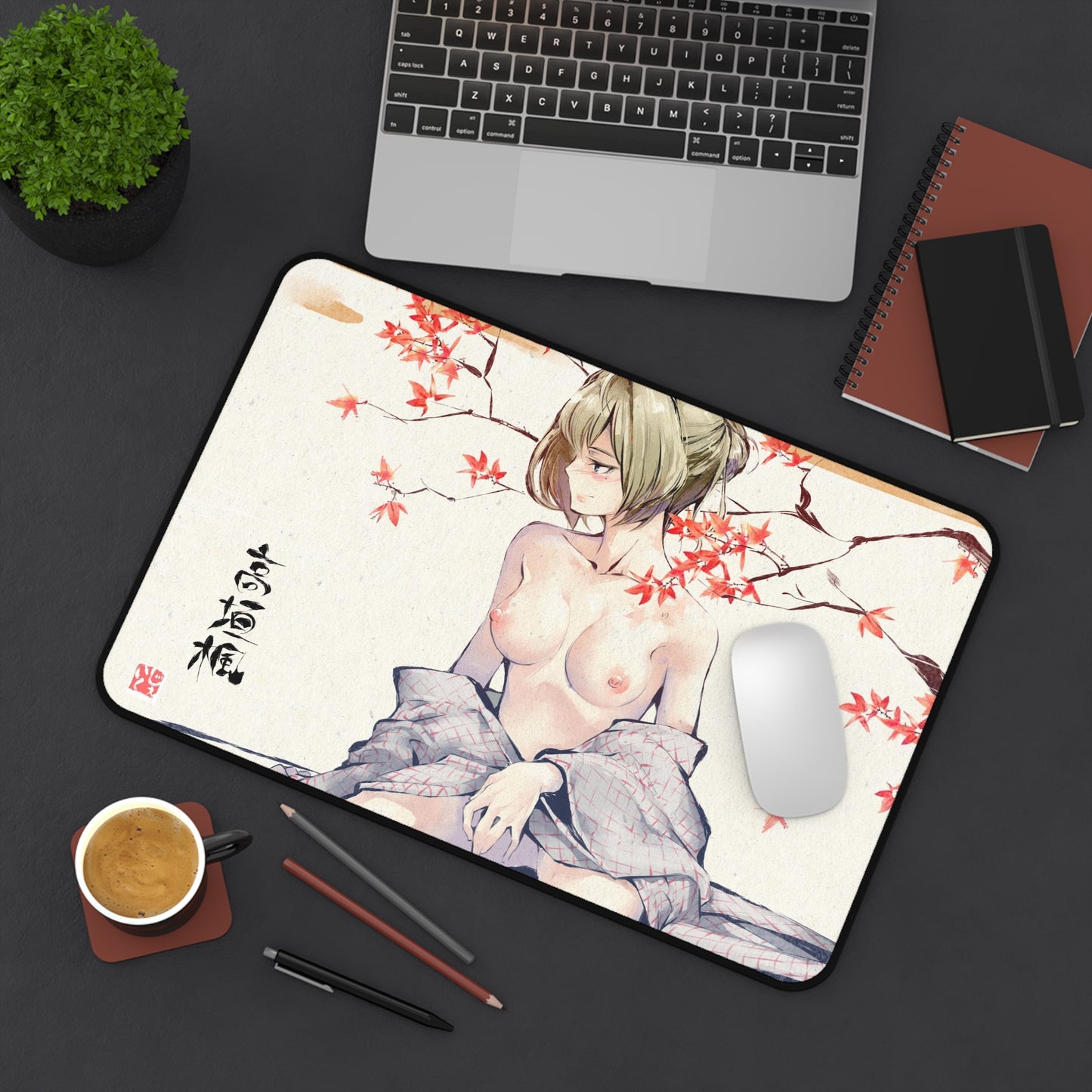 Ukiyo-e Kaede Takagaki Nude Boobs Idolmaster Cinderella Girls Desk Mat - Non Slip Mousepad