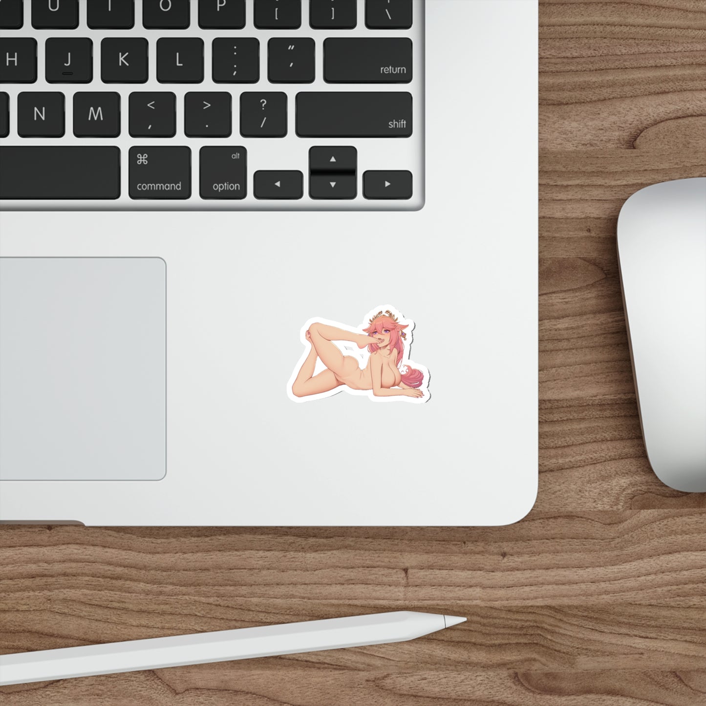 Sexy Yoga Nude Yae Miko Genshin Impact Ecchi Vinyl Decal Waterproof Sticker - Ecchi Vinyl Decal