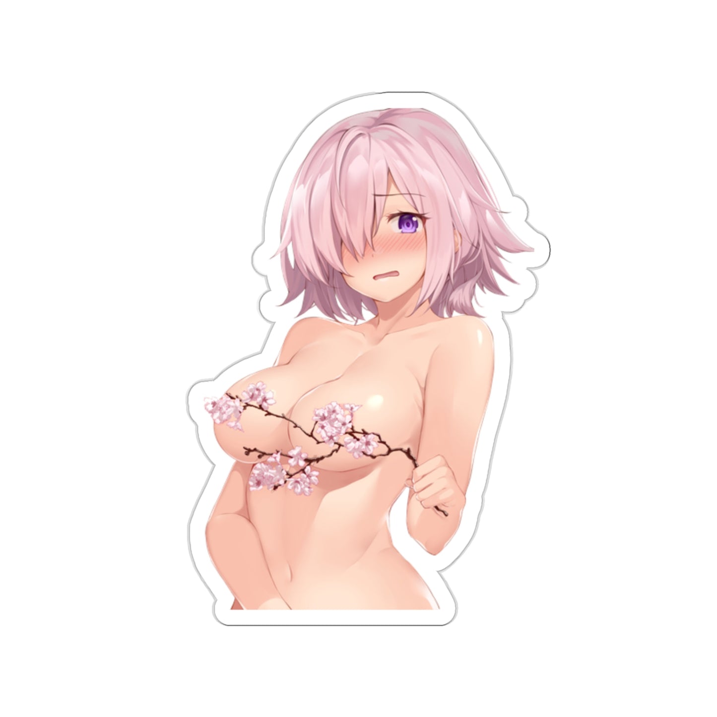 Autocollant imperméable Fate Grand Order Sakura Nude Boobs Mash Kyrielight - Autocollant en vinyle Ecchi