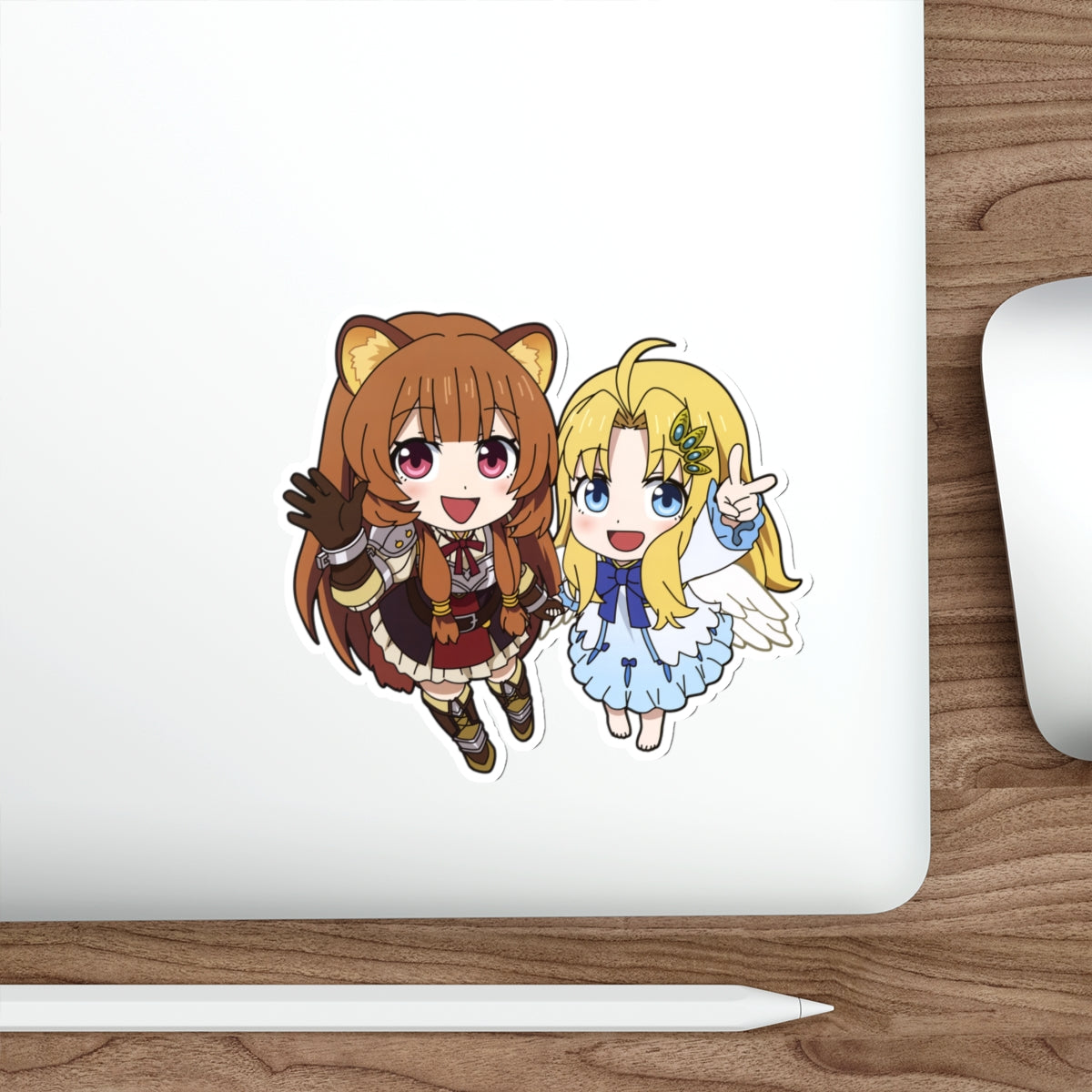 The Rising of the Shield Hero Waterproof Sticker - Chibi Raphtalia and Firo Anime Vinyl Decal - Car Bumper Sticker - Laptop Sticker