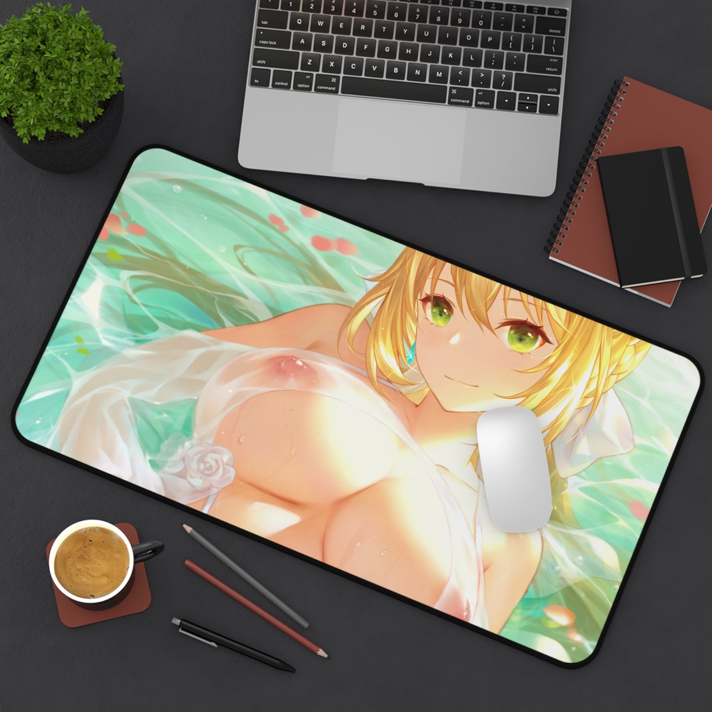 Tapis de souris Ecchi Fate Grand Order - Grand tapis de bureau Nude Saber - Tapis de souris Fate Stay Night - Tapis de jeu MTG