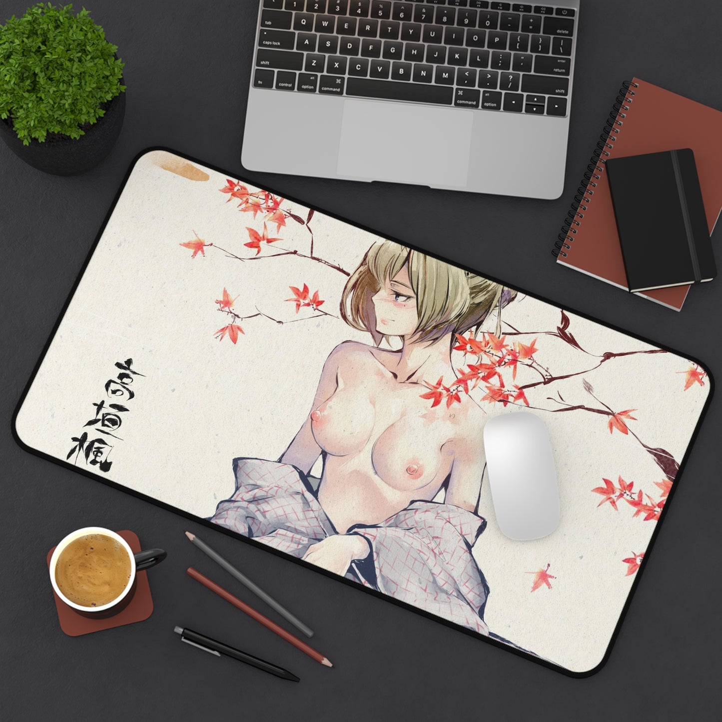 Ukiyo-e Kaede Takagaki Nude Boobs Idolmaster Cinderella Girls Desk Mat - Non Slip Mousepad